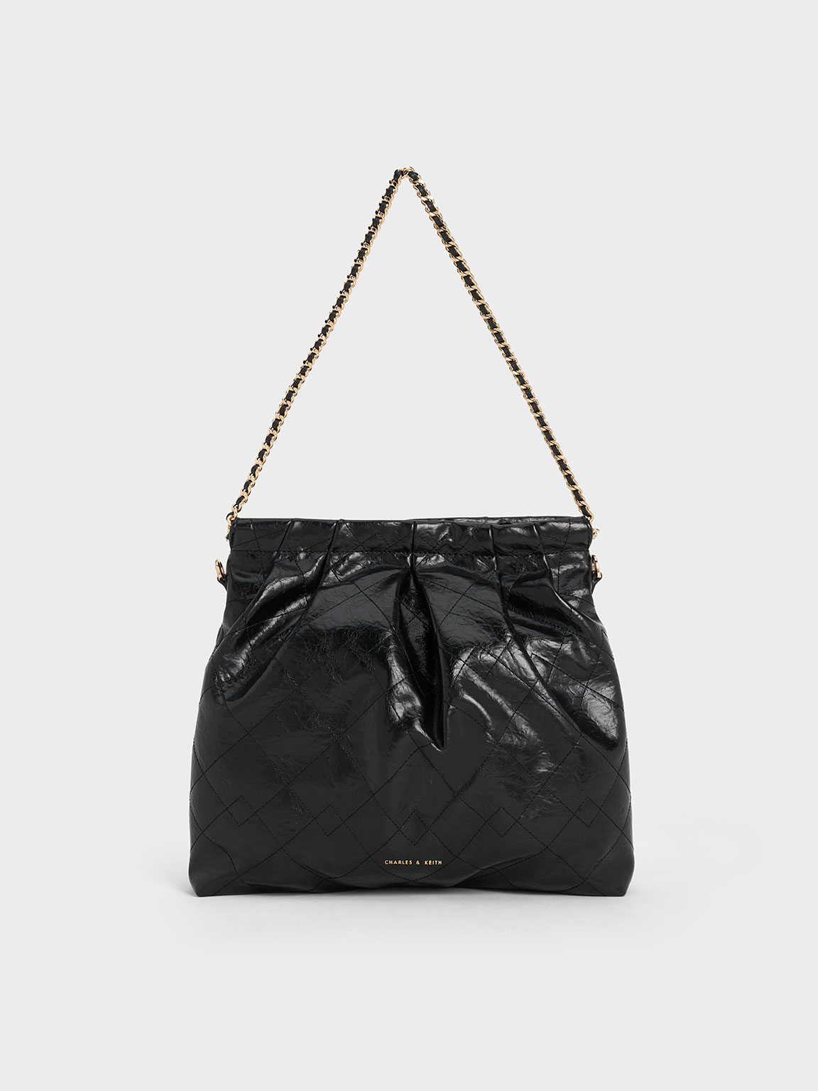 Black Duo Double Chain Hobo Bag Charles Keith Uk