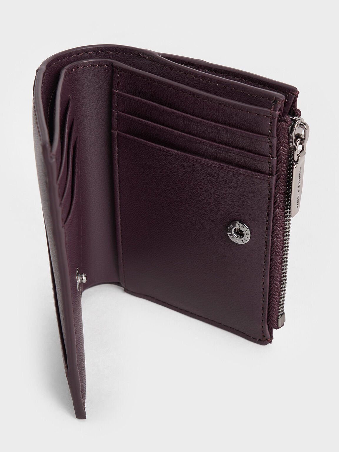 Trin Stitch-Trim Wallet, Plum, hi-res