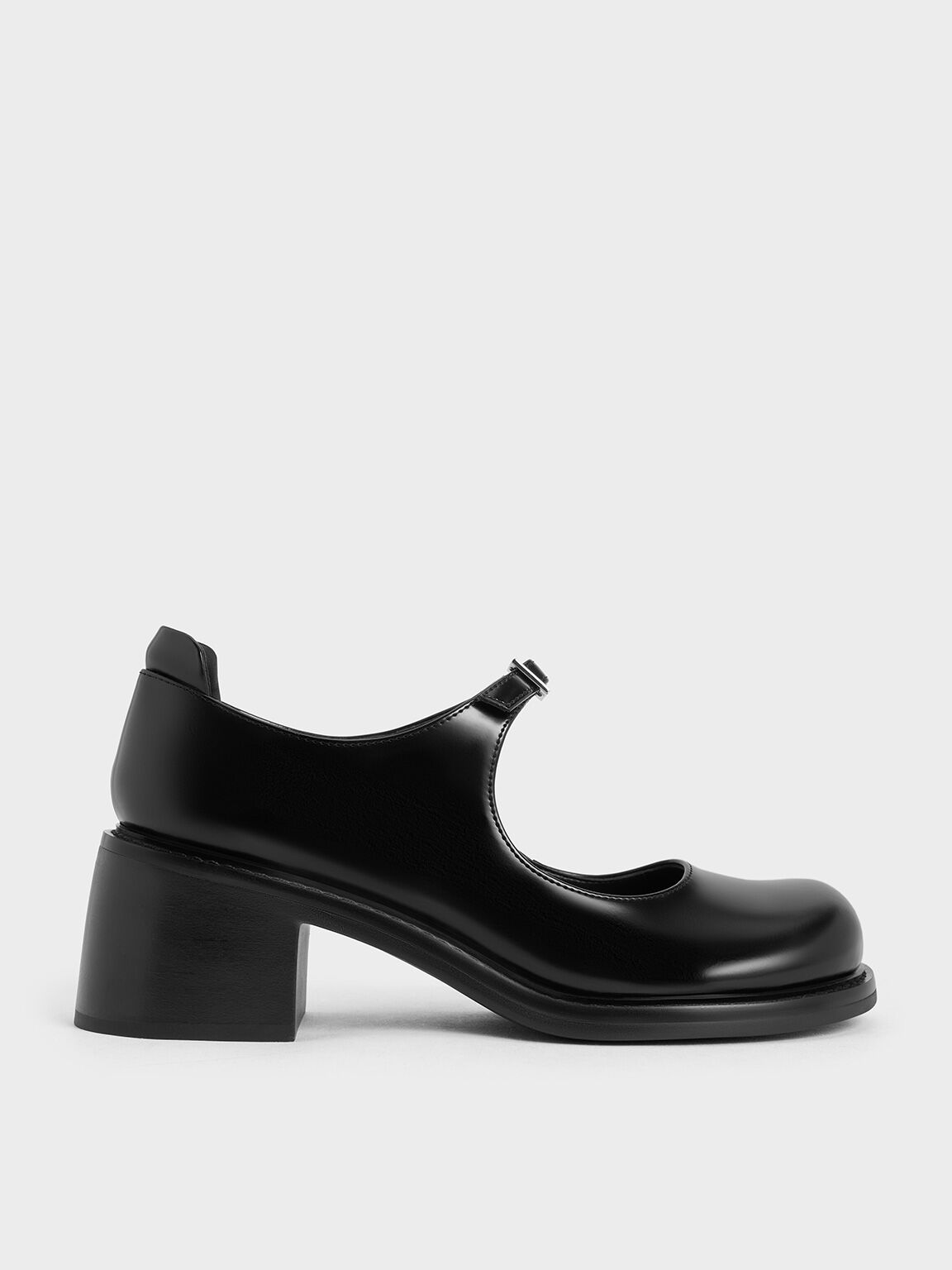 Rooney Buckled Block-Heel Mary Janes, Black Box, hi-res