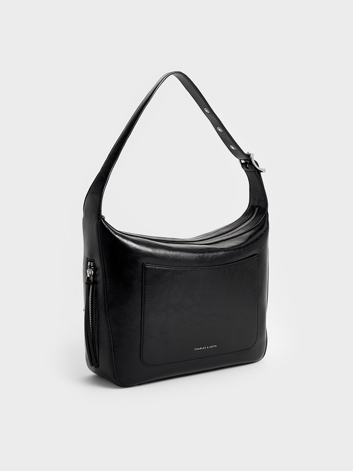 Xylia Hobo Bag, Noir, hi-res