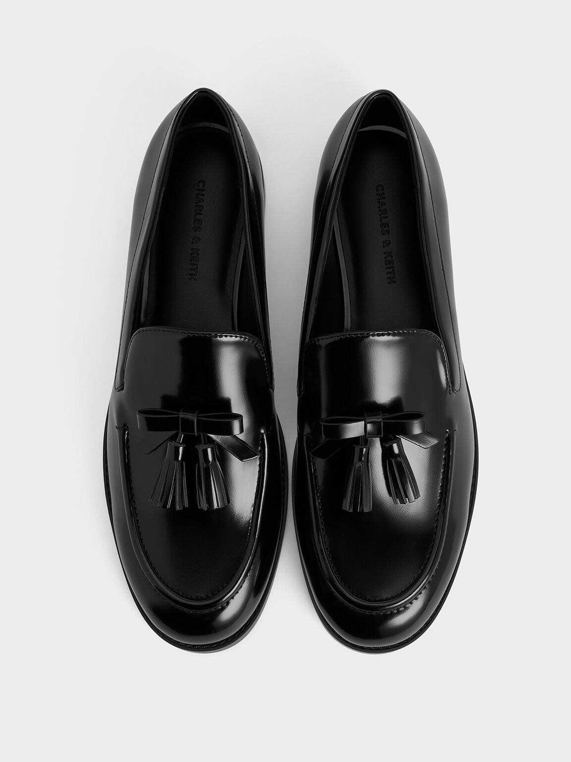 Bow Tassel Loafers, Black Box, hi-res