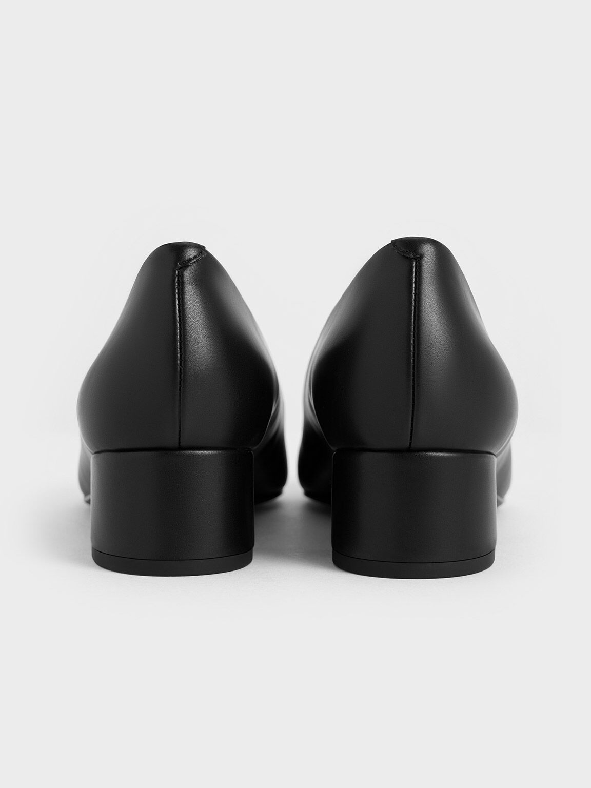 Patent Contrast Cap-Toe Pumps, Black, hi-res