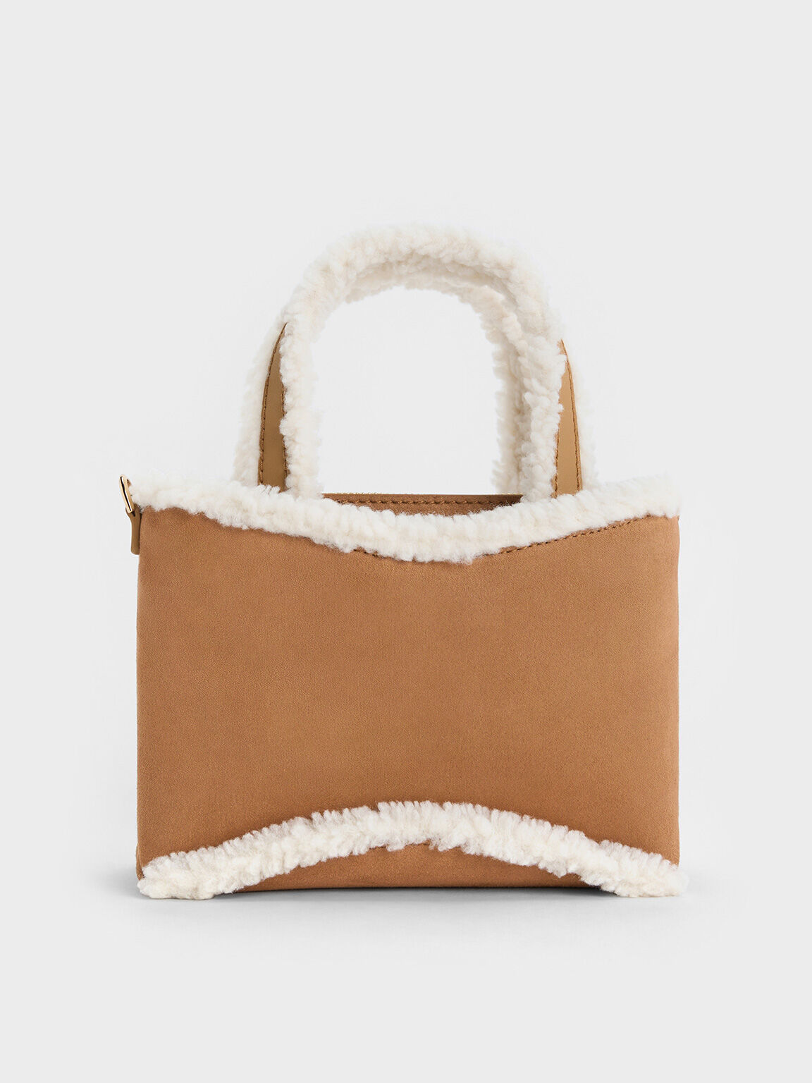 Mini Sybill Textured Fur-Trim Tote Bag, Multi, hi-res