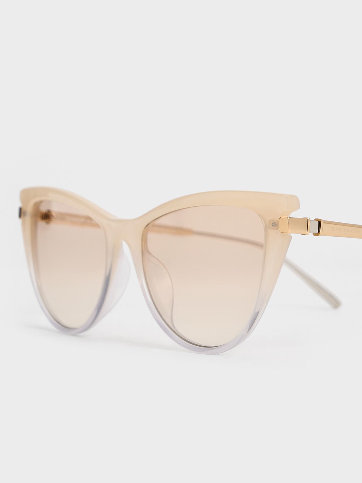 Recycled Acetate Angular Cat-Eye Sunglasses, Multi, hi-res