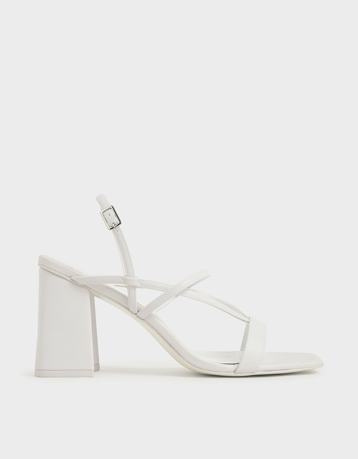 white strappy heels uk