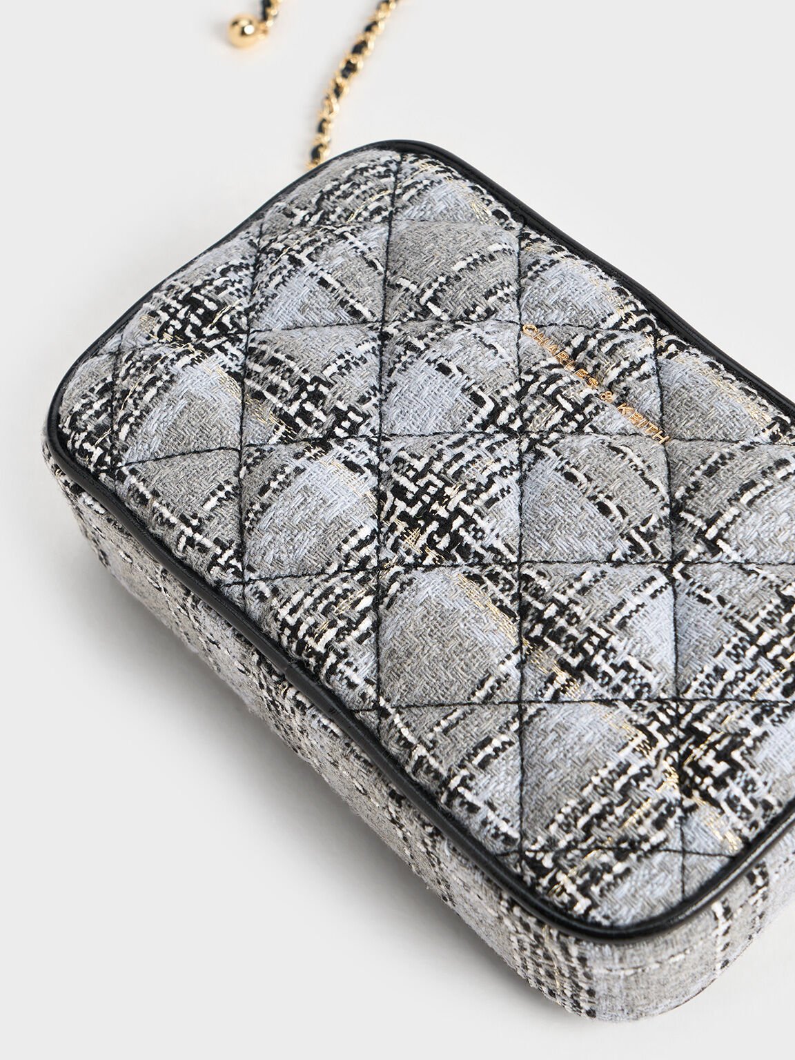 Mini Apfra Tweed Quilted Crossbody Bag, Multi, hi-res