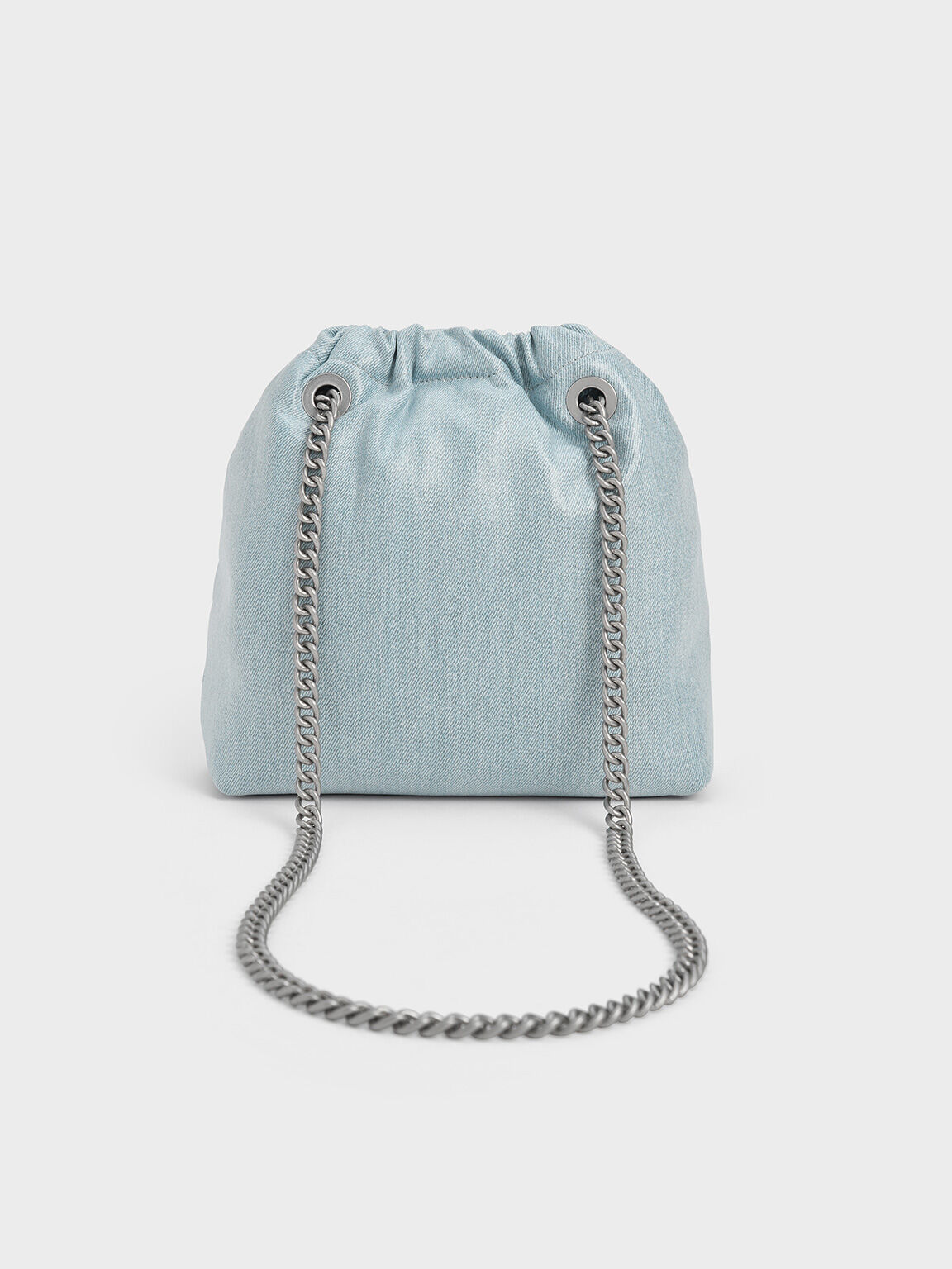 Caia Denim Chain-Handle Tote Bag, Denim Blue, hi-res