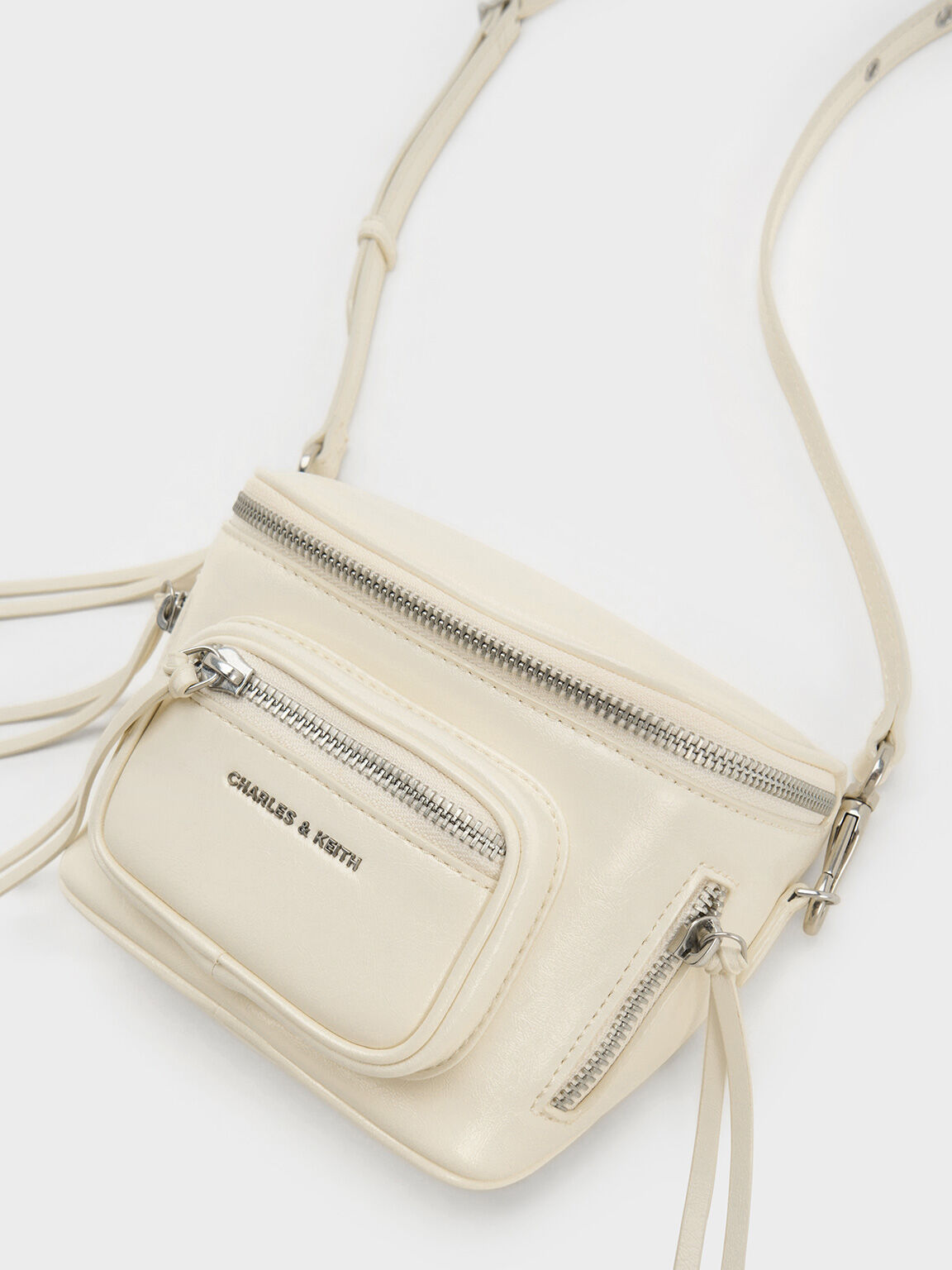 Xylia Multi-Zip Crossbody Bag, Cream, hi-res