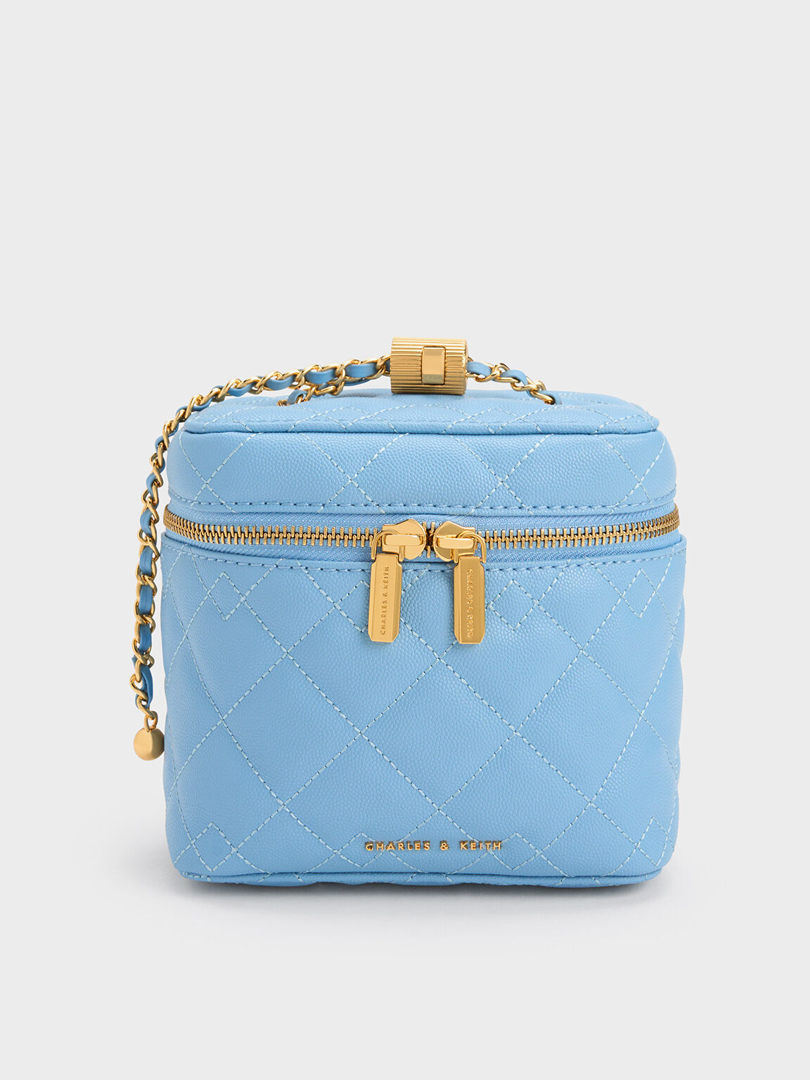 Nezu Quilted Boxy Bag - Light Blue