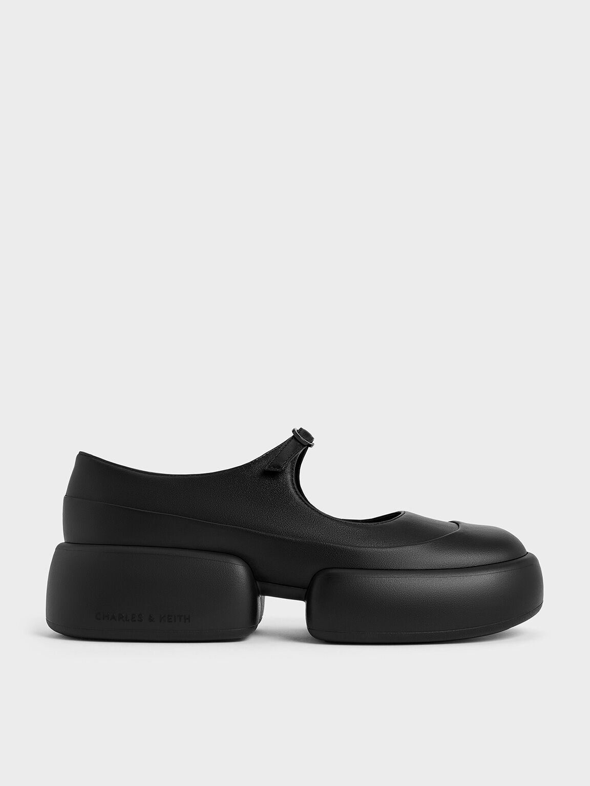 Jamie Sculptural Platform Mary Janes, Black, hi-res