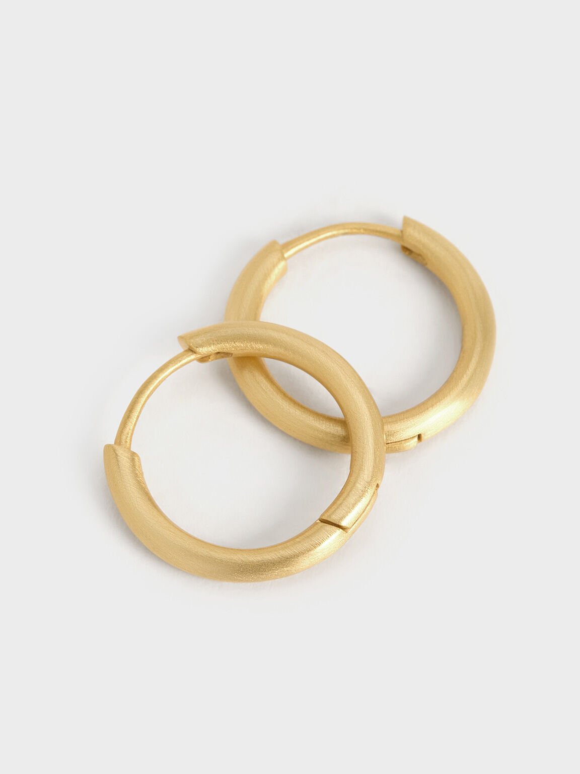 Hoop Earrings, Brush Gold, hi-res