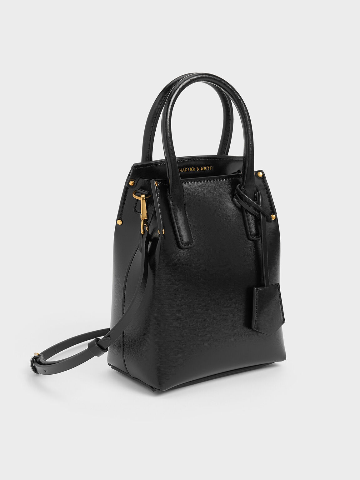 Rene Elongated Top Handle Bag, Black, hi-res