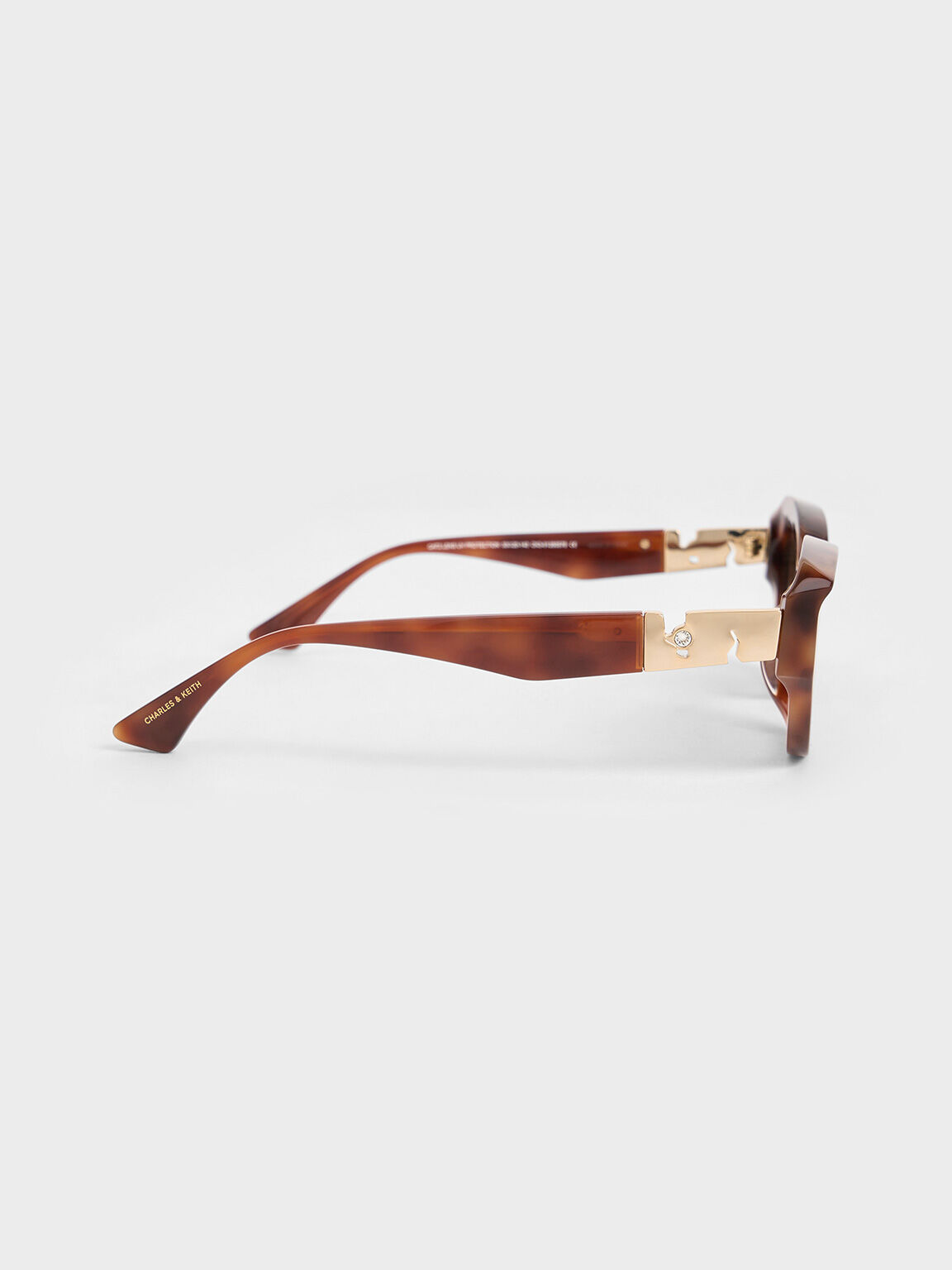 Tortoiseshell Recycled Acetate Sculptural Cat-Eye Sunglasses, T. Shell, hi-res