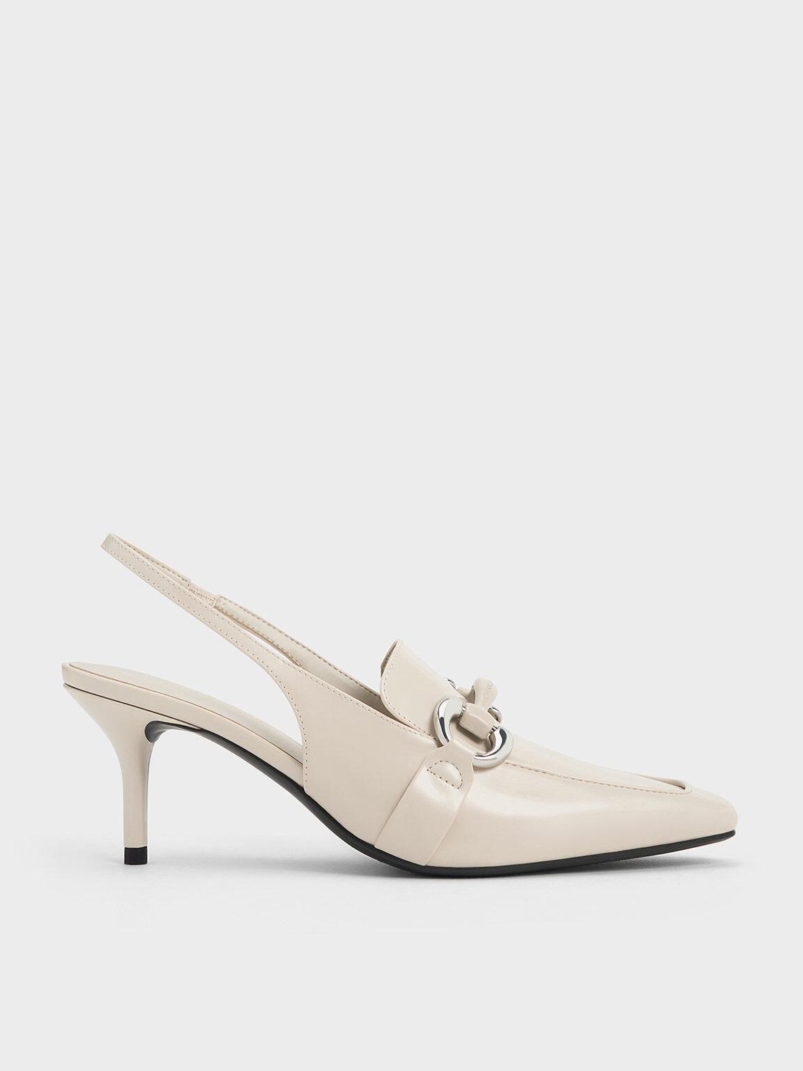 Catelaya Metallic Accent Slingback Pumps, Chalk, hi-res