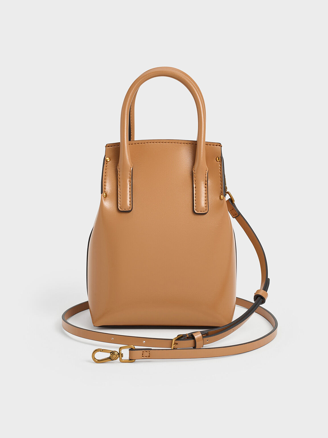 Rene Elongated Top Handle Bag, Toffee, hi-res