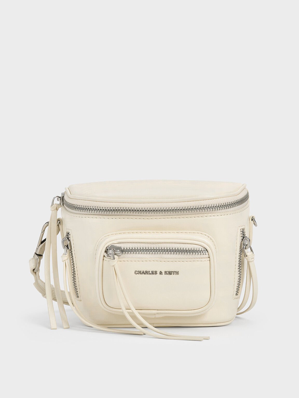 Xylia Multi-Zip Crossbody Bag, Cream, hi-res