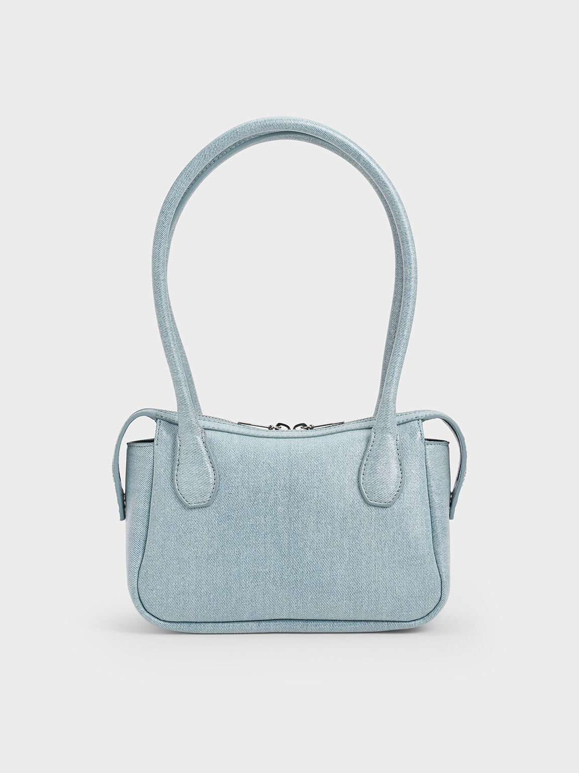 Bosie Denim Elongated Top Handle Bag, Denim Blue, hi-res