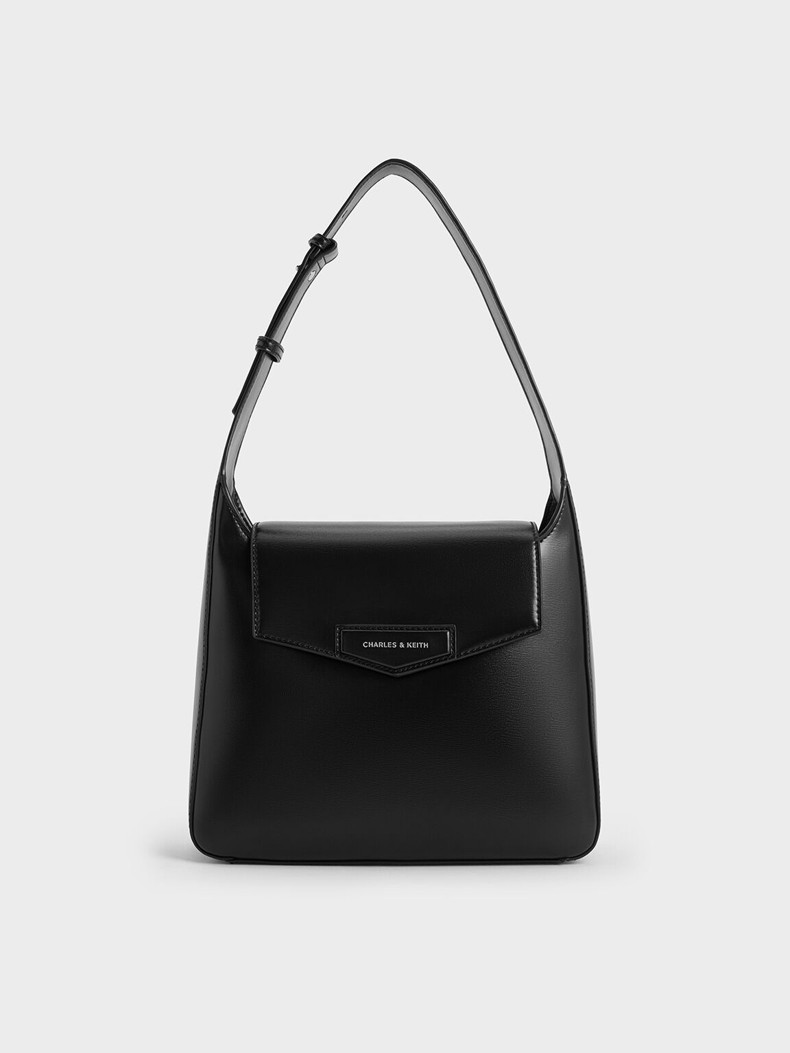 Adelie Envelope Hobo Bag, Noir, hi-res