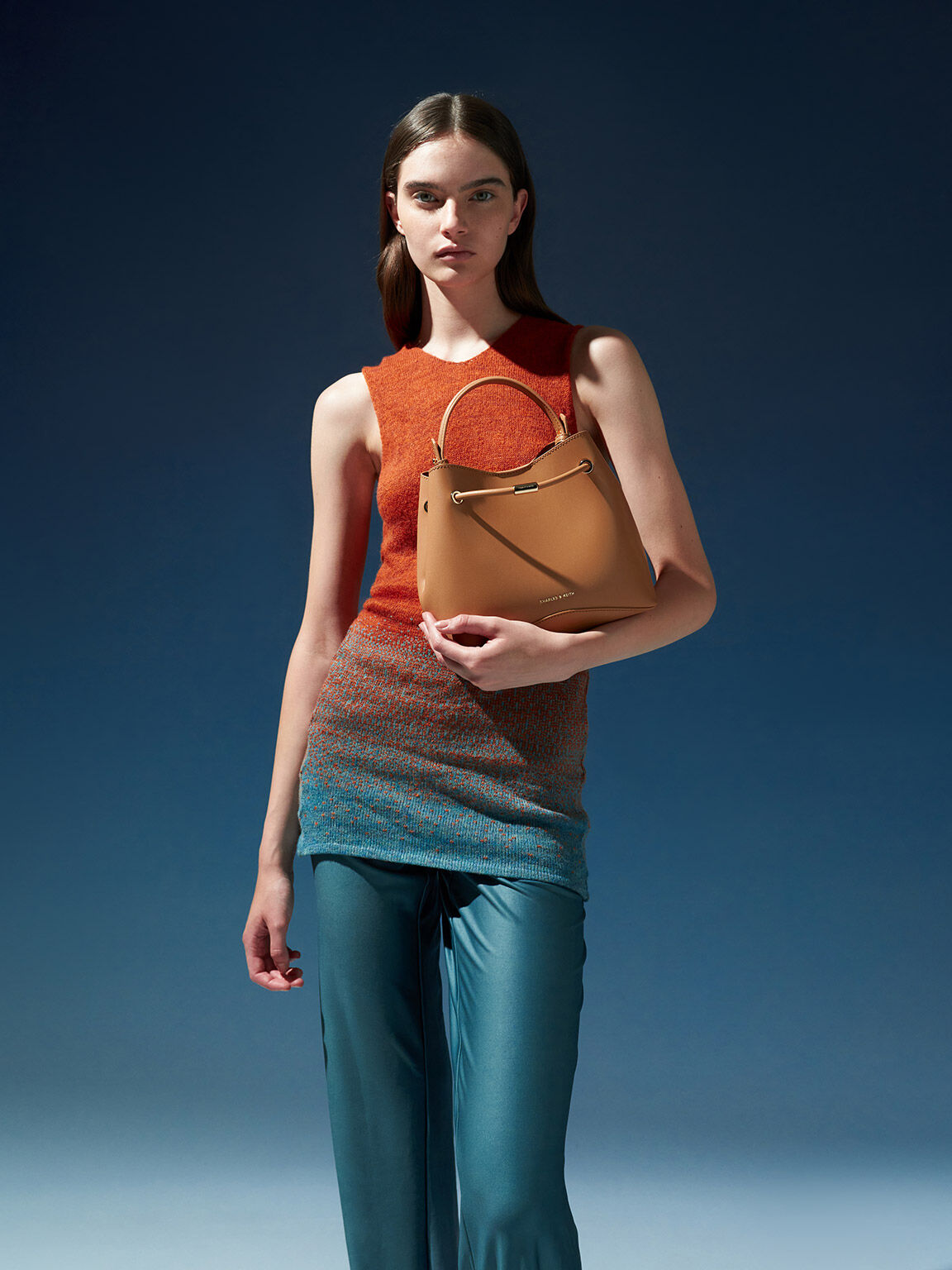 Sybill Geometric Bucket Bag, Toffee, hi-res