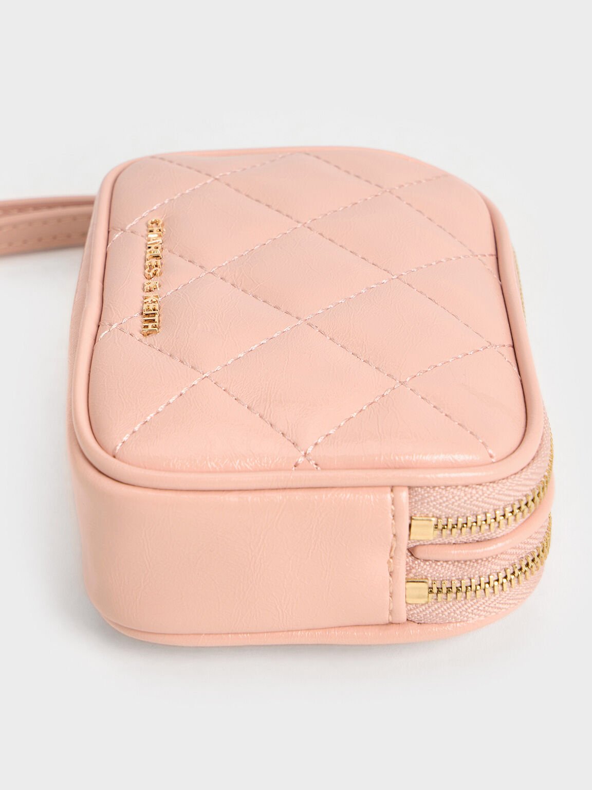 Apfra Quilted Wristlet Pouch, Pink, hi-res