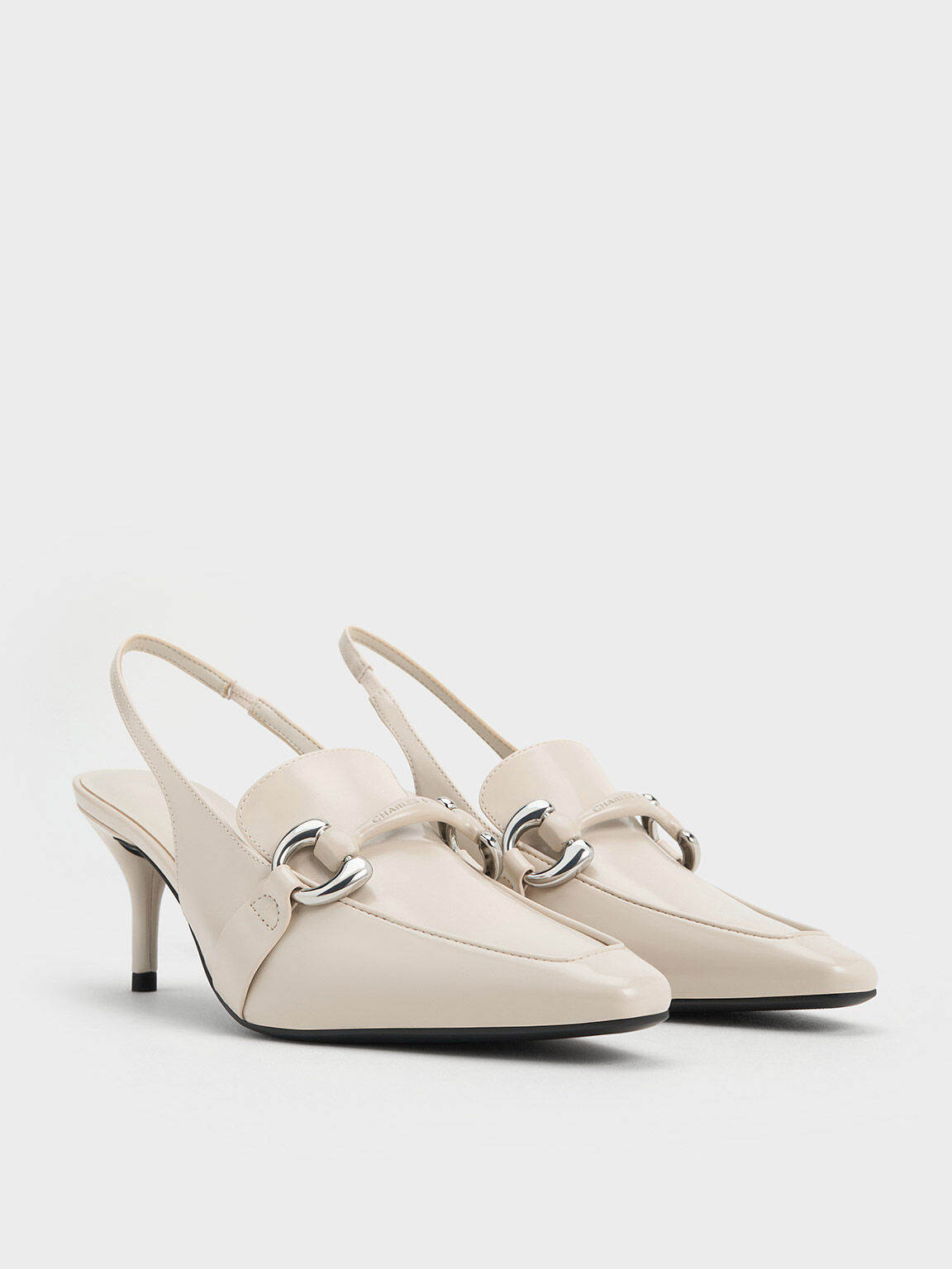 Catelaya Metallic Accent Slingback Pumps, Chalk, hi-res