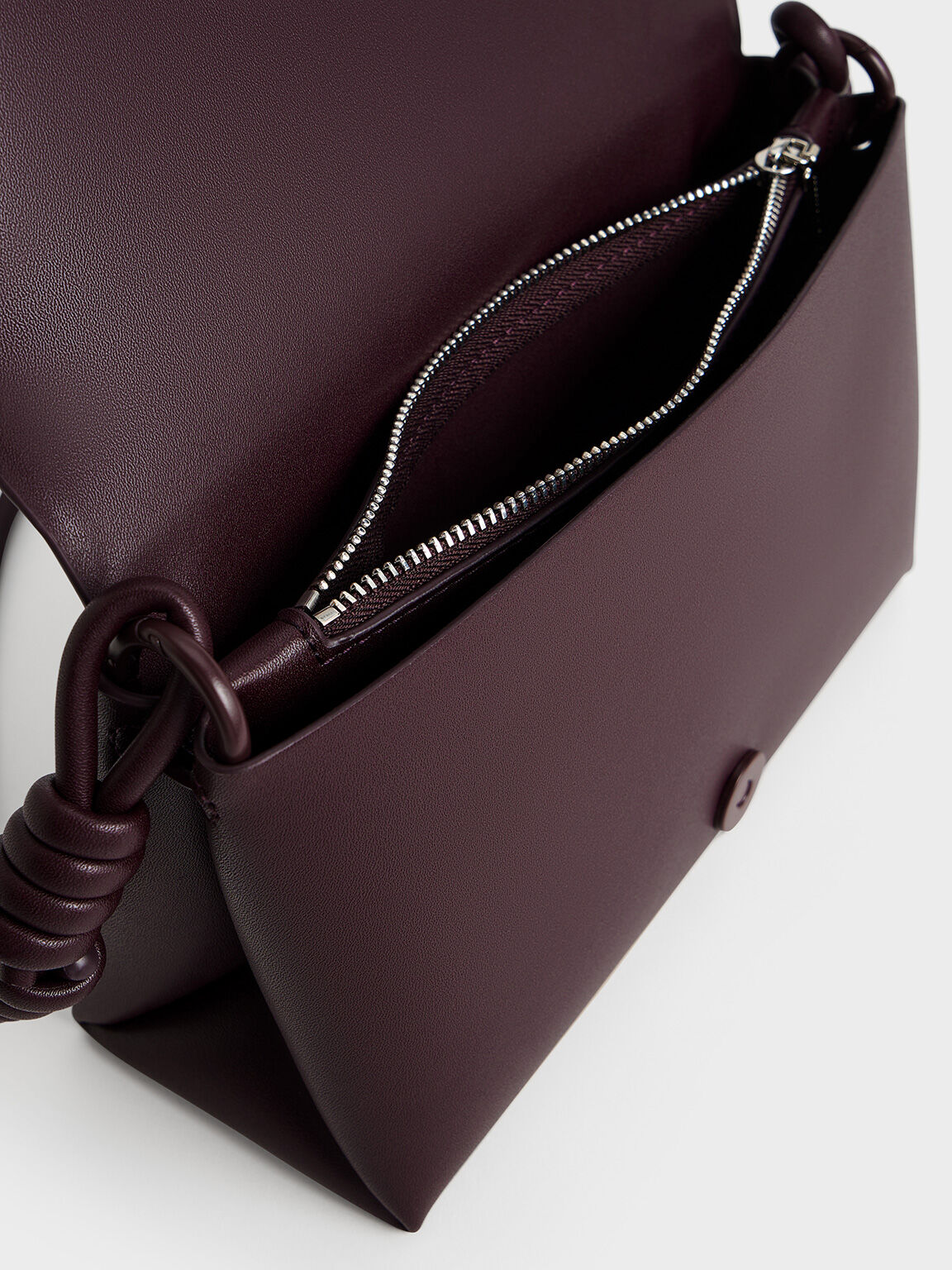 Midori Geometric Shoulder Bag, Plum, hi-res