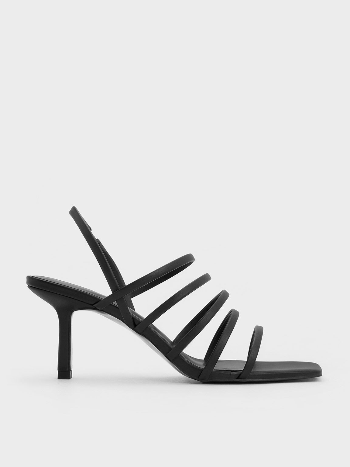 Black Buckle Detail Studded Block Heel Sandal | Black shoes heels, Black  studded heels, Block heels sandal