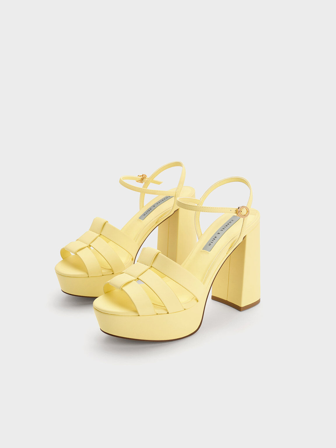 Gladiator Platform Sandals - Yellow