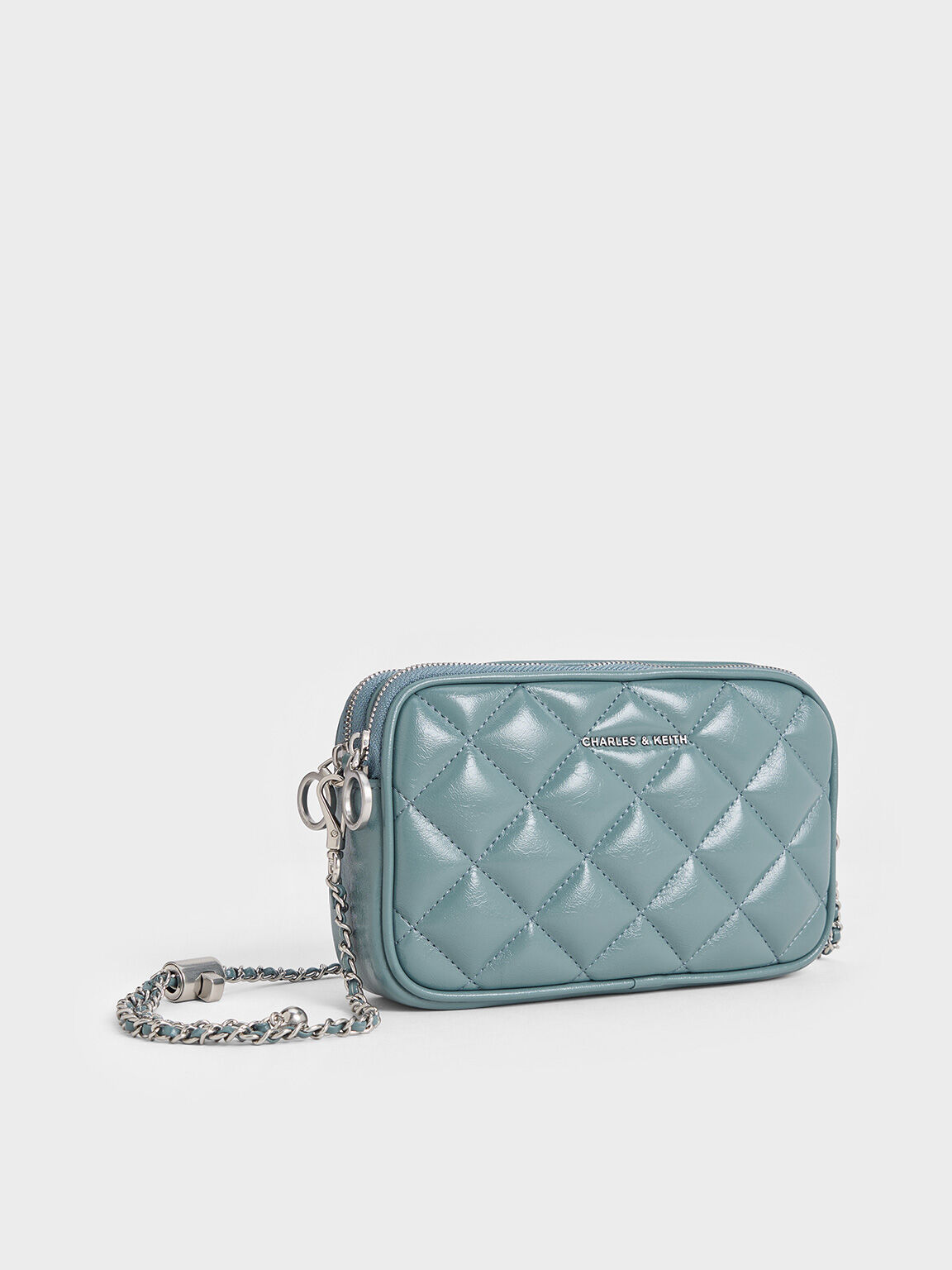 Mini Apfra Quilted Crossbody Bag, Slate Blue, hi-res