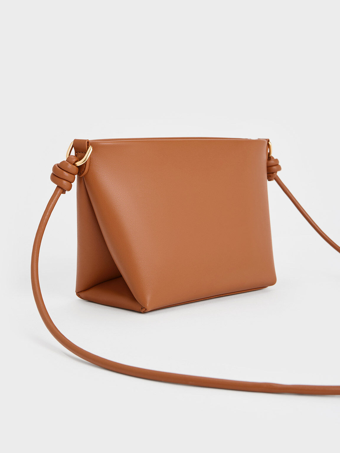 Tan Midori Geometric Crossbody Bag - CHARLES & KEITH UK