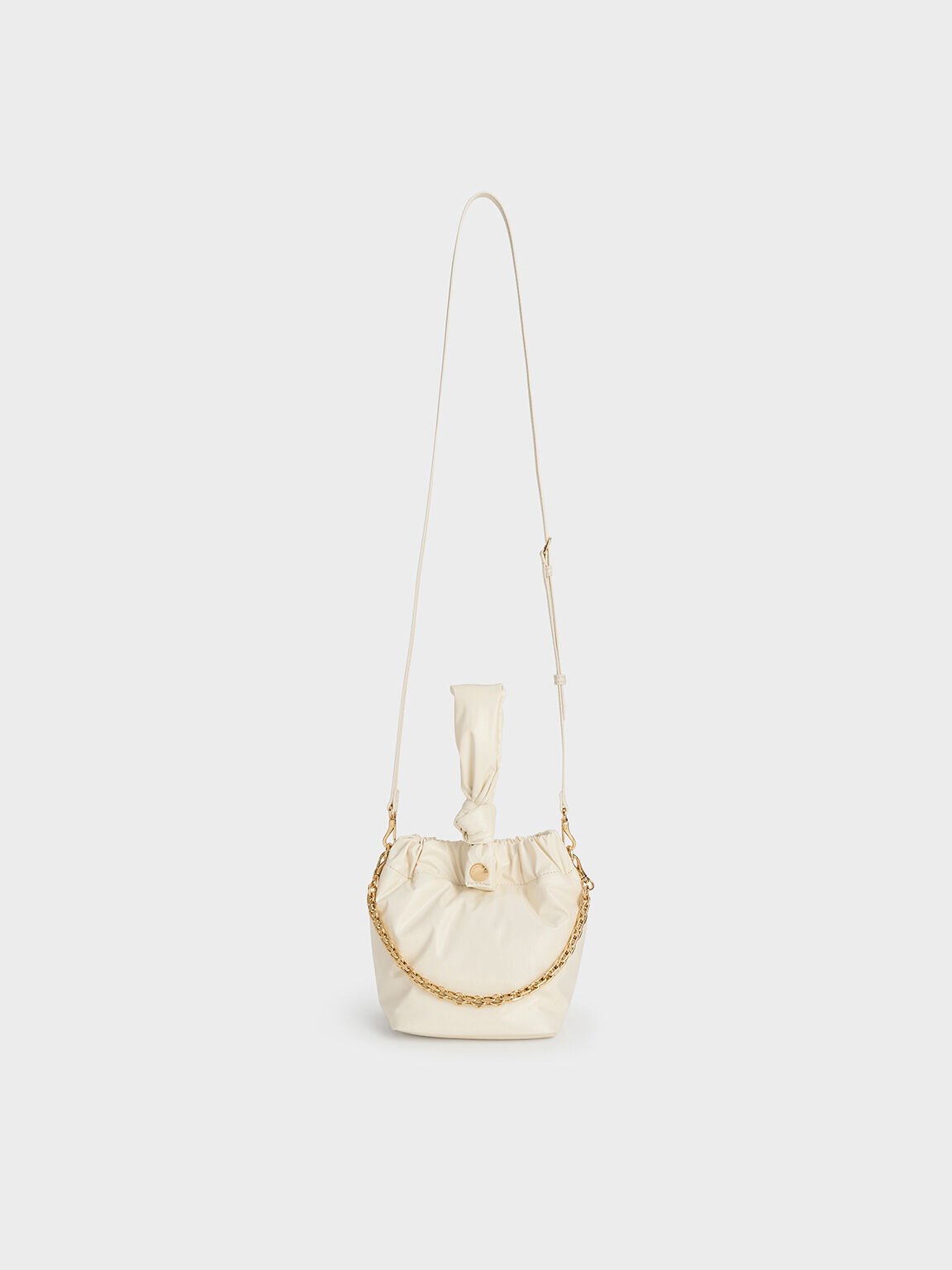 Caia Knotted Dumpling Bag, Cream, hi-res