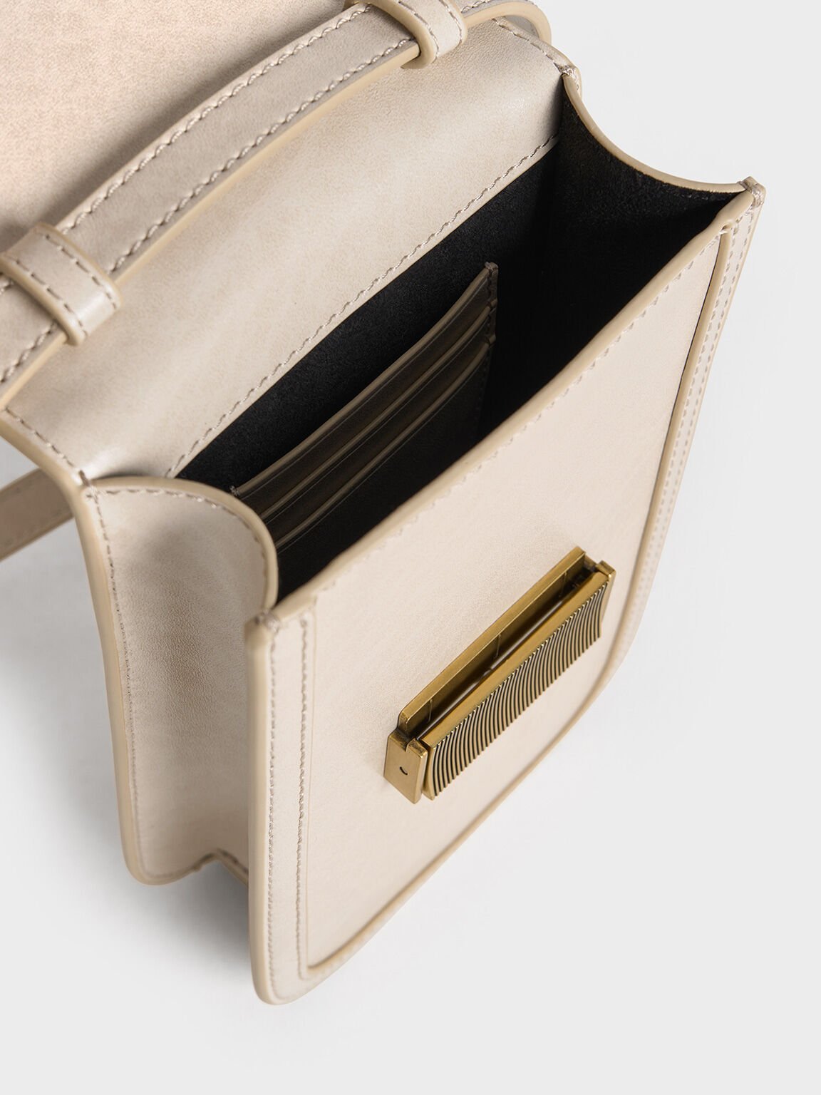 Mini Charlot Elongated Crossbody Bag, Oat, hi-res