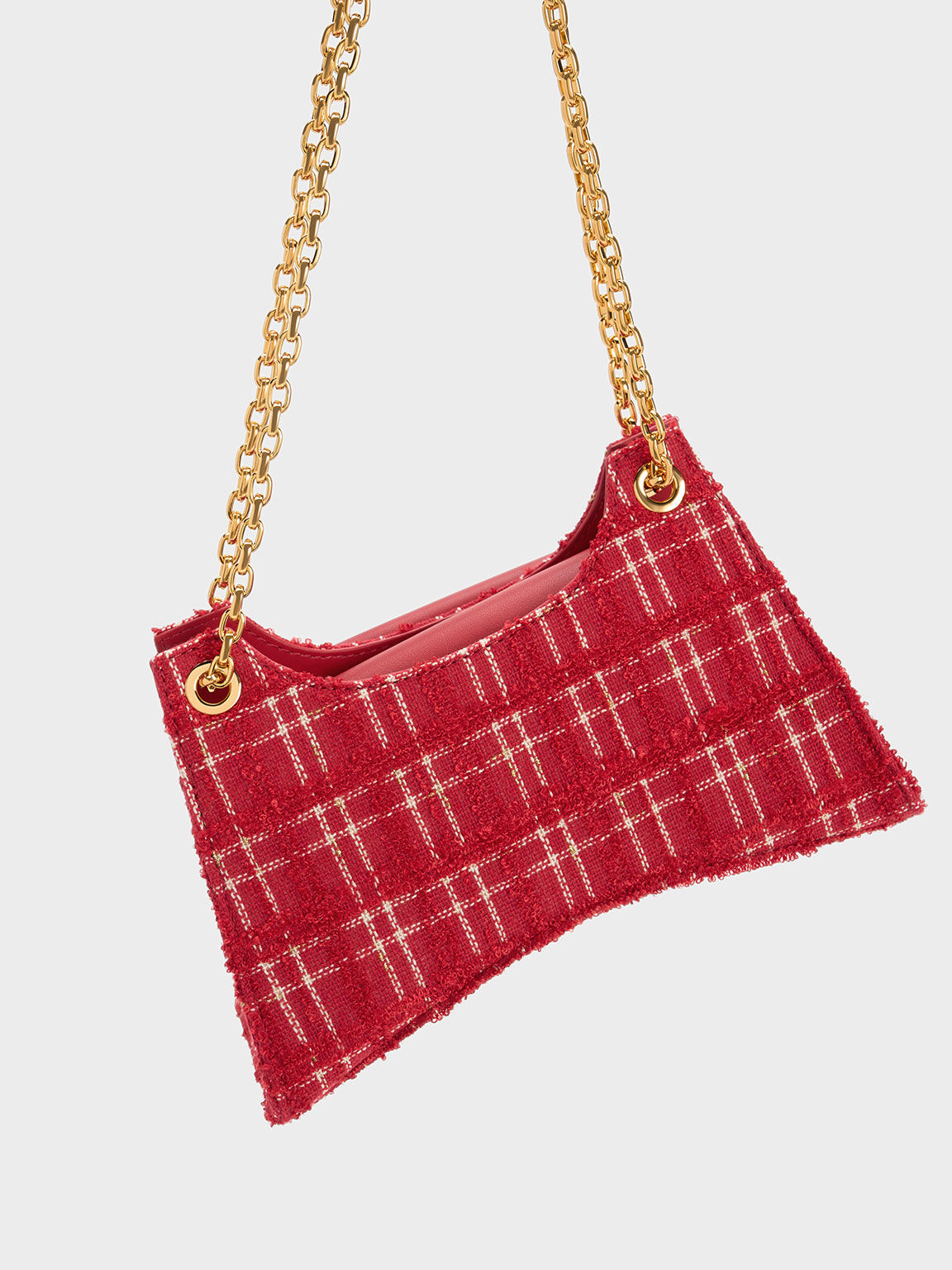 The Duo Bag: A Leather Scrunch Bag in Cherry Red