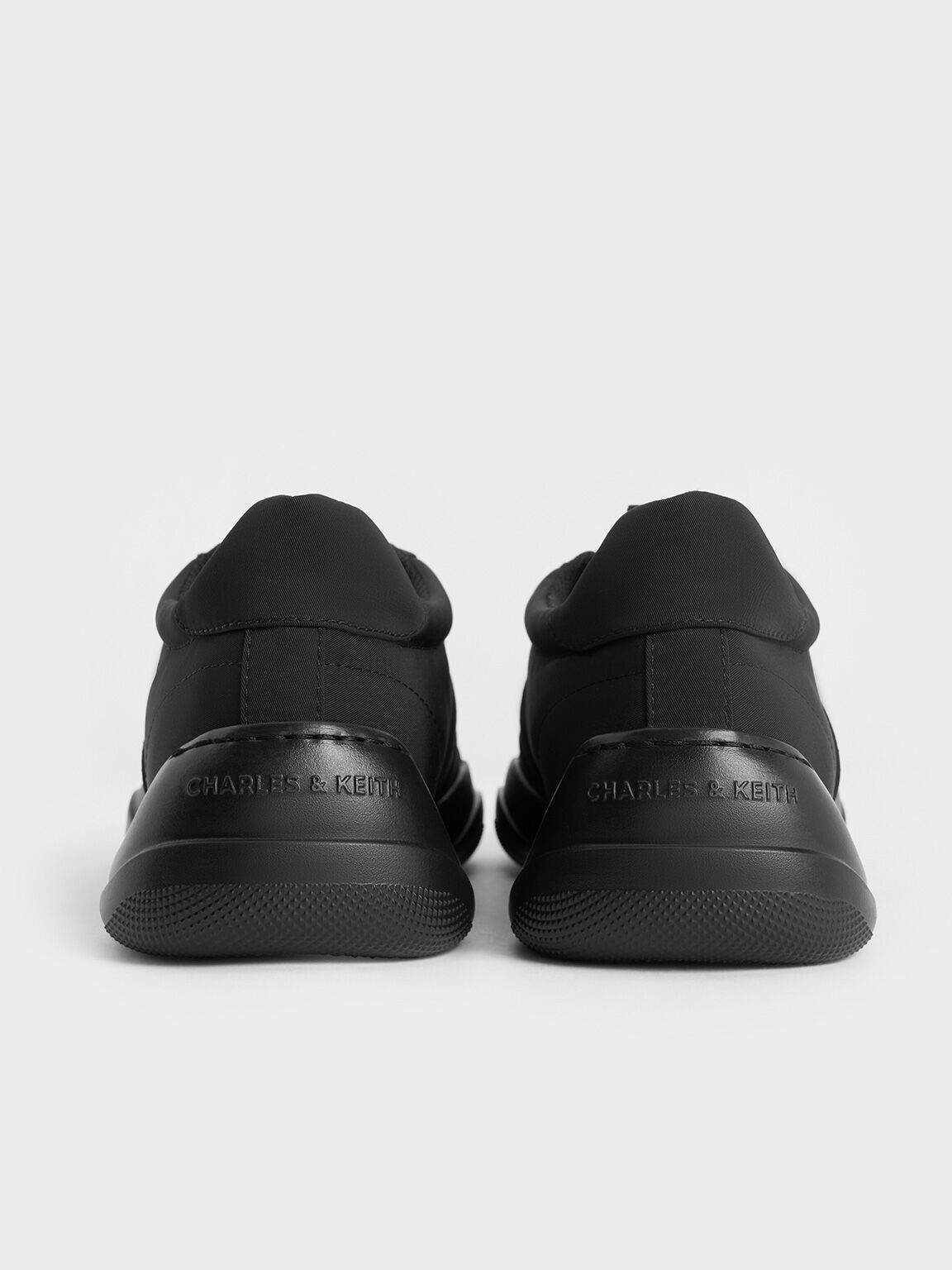 Casey Nylon Chunky Sneakers, Black Textured, hi-res