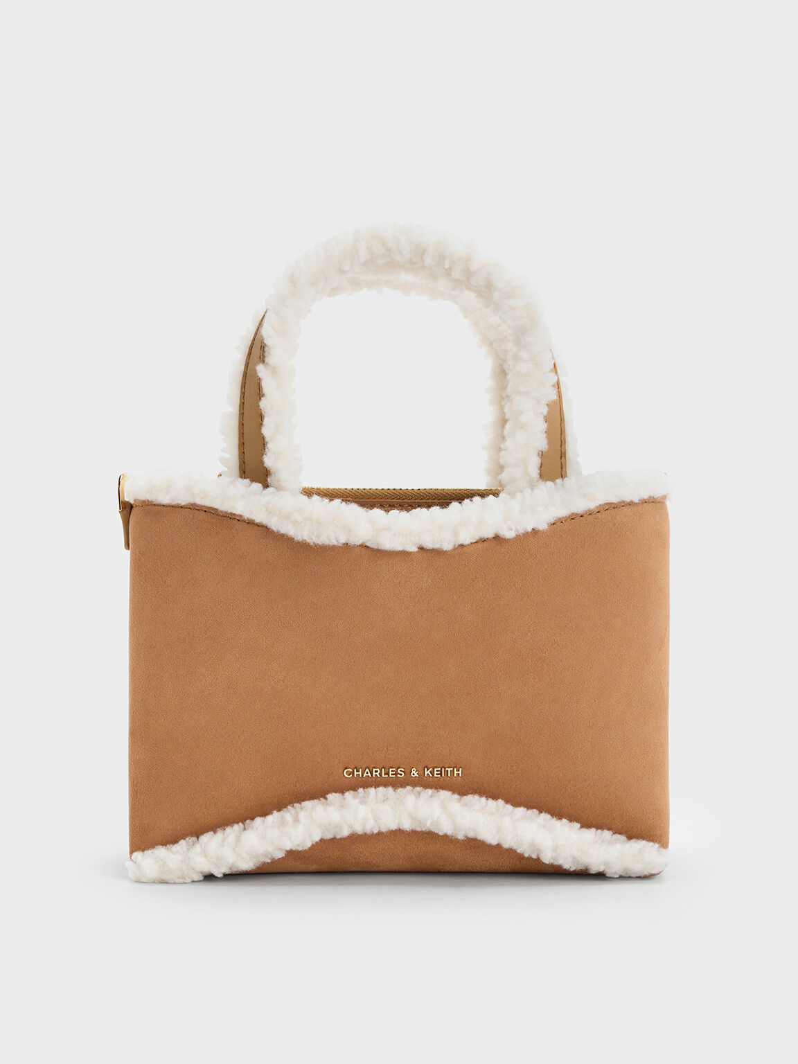 Mini Sybill Textured Fur-Trim Tote Bag, Multi, hi-res