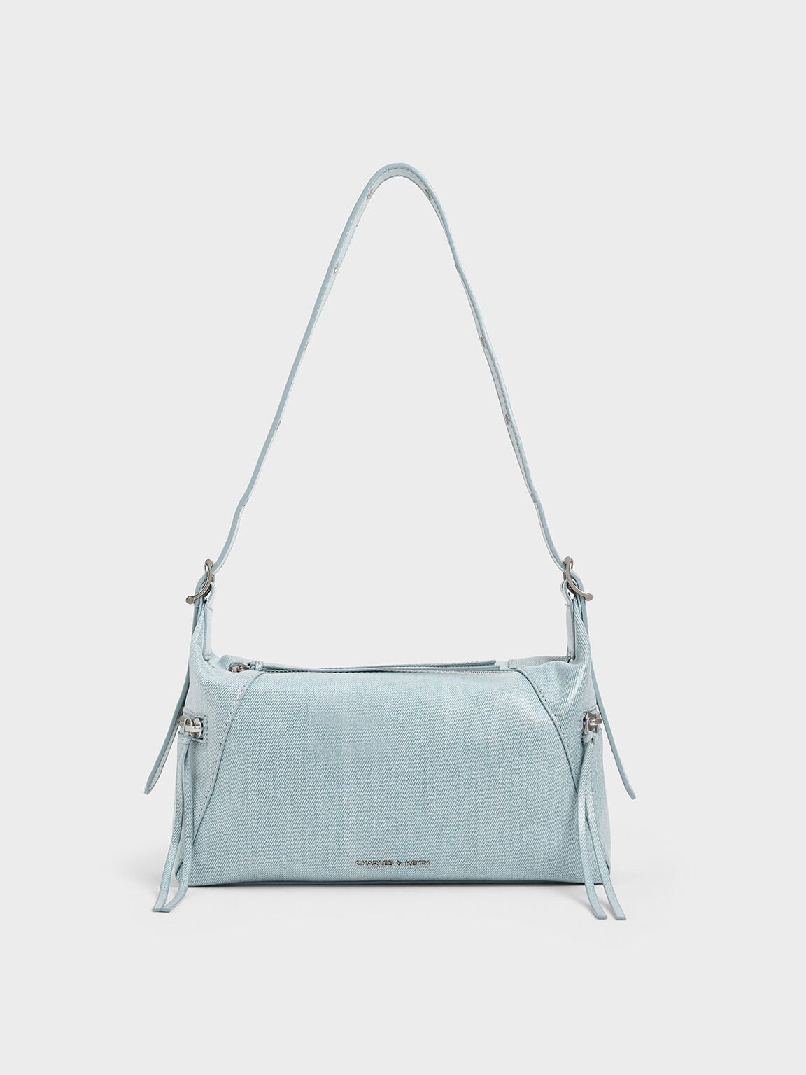 Xylia Denim Shoulder Bag, Denim Blue, hi-res