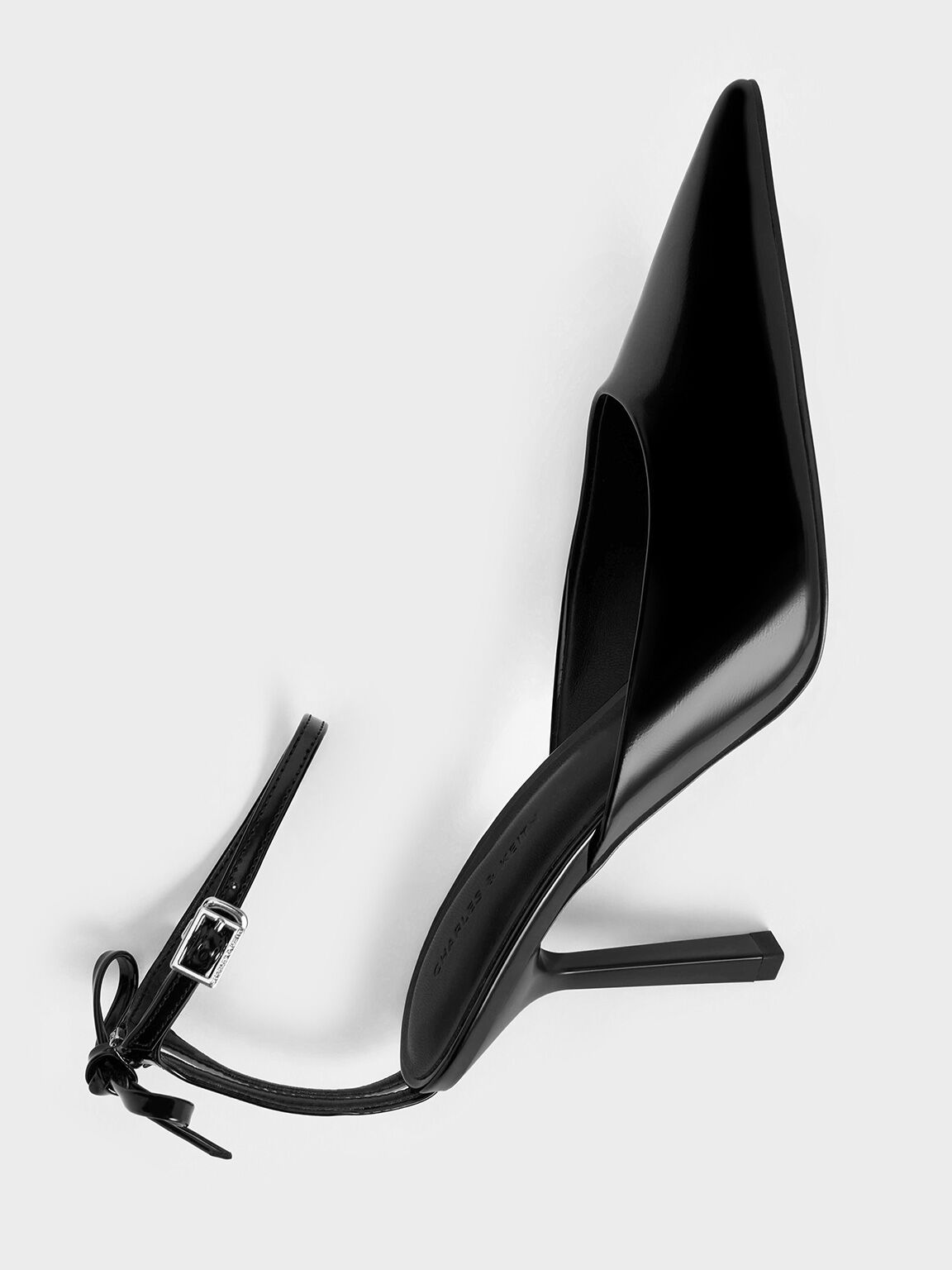 Bow Ankle-Strap Pointed-Toe Stiletto Pumps, Black Box, hi-res