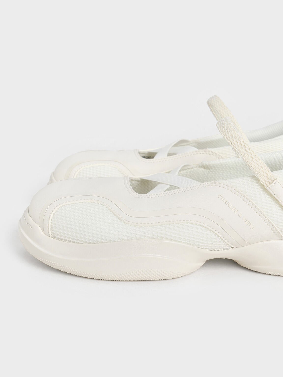 Casey Mesh Mary Jane Sneakers, White, hi-res