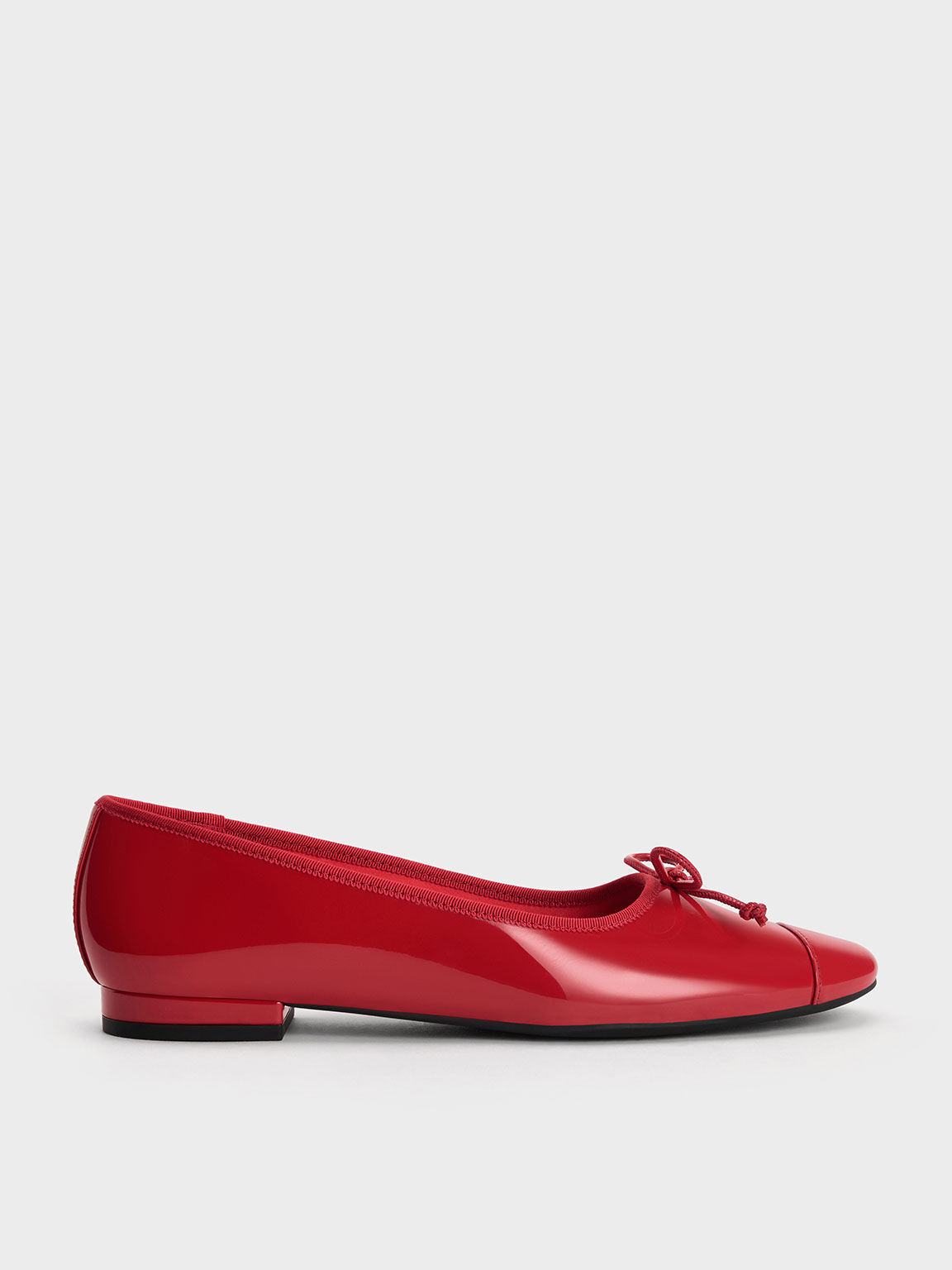 Red Bow Ballet Flats - CHARLES & KEITH UK