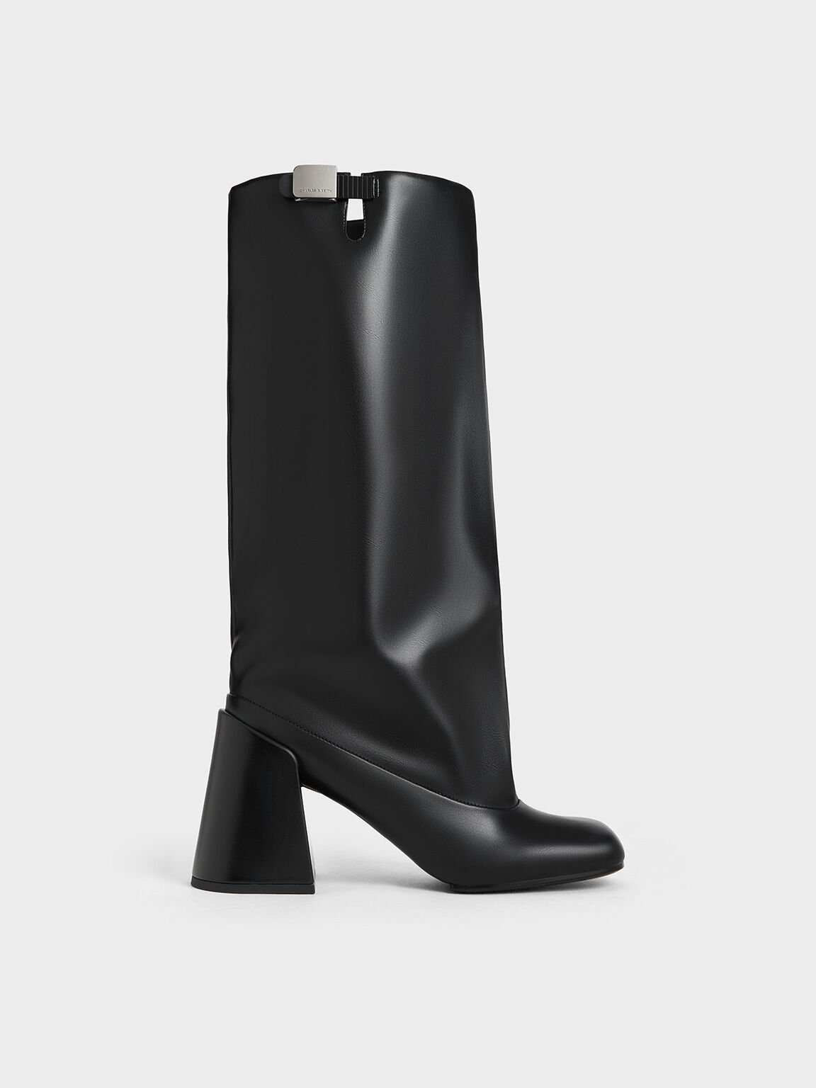 Robbie Platform Knee-High Boots, Black, hi-res