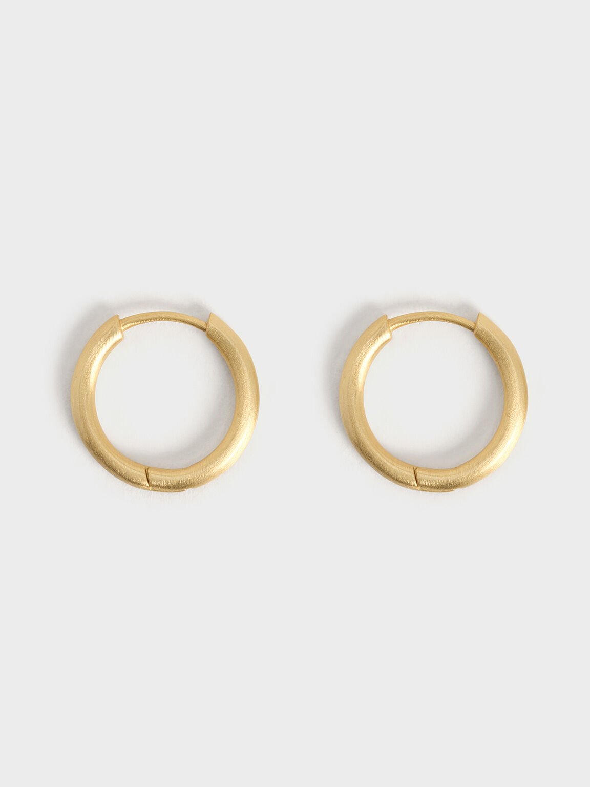 Hoop Earrings, Brush Gold, hi-res