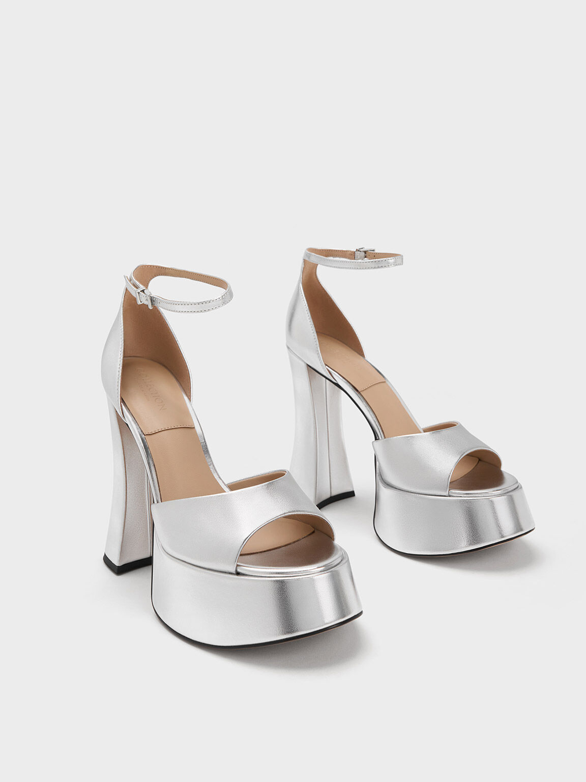 Buy Silver Heeled Sandals for Women by MFT Couture Online | Ajio.com