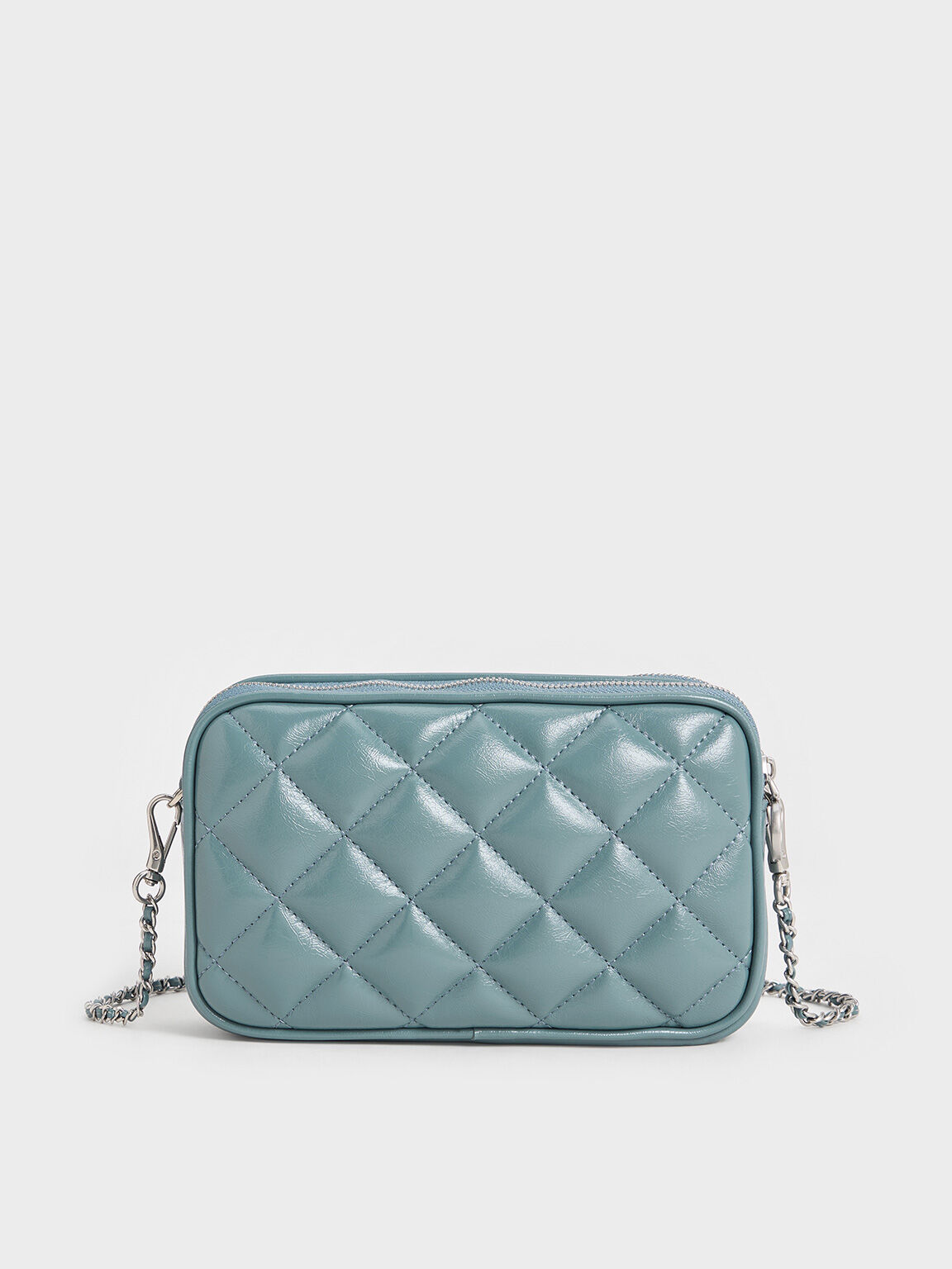 Mini Apfra Quilted Crossbody Bag, Slate Blue, hi-res