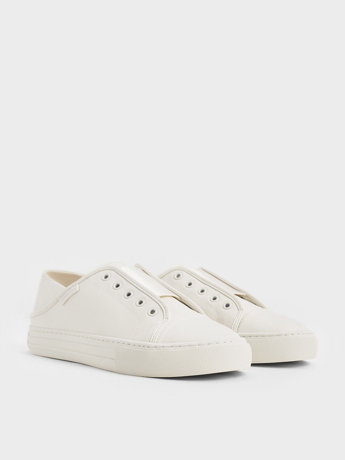 Slip-On Sneakers, White, hi-res