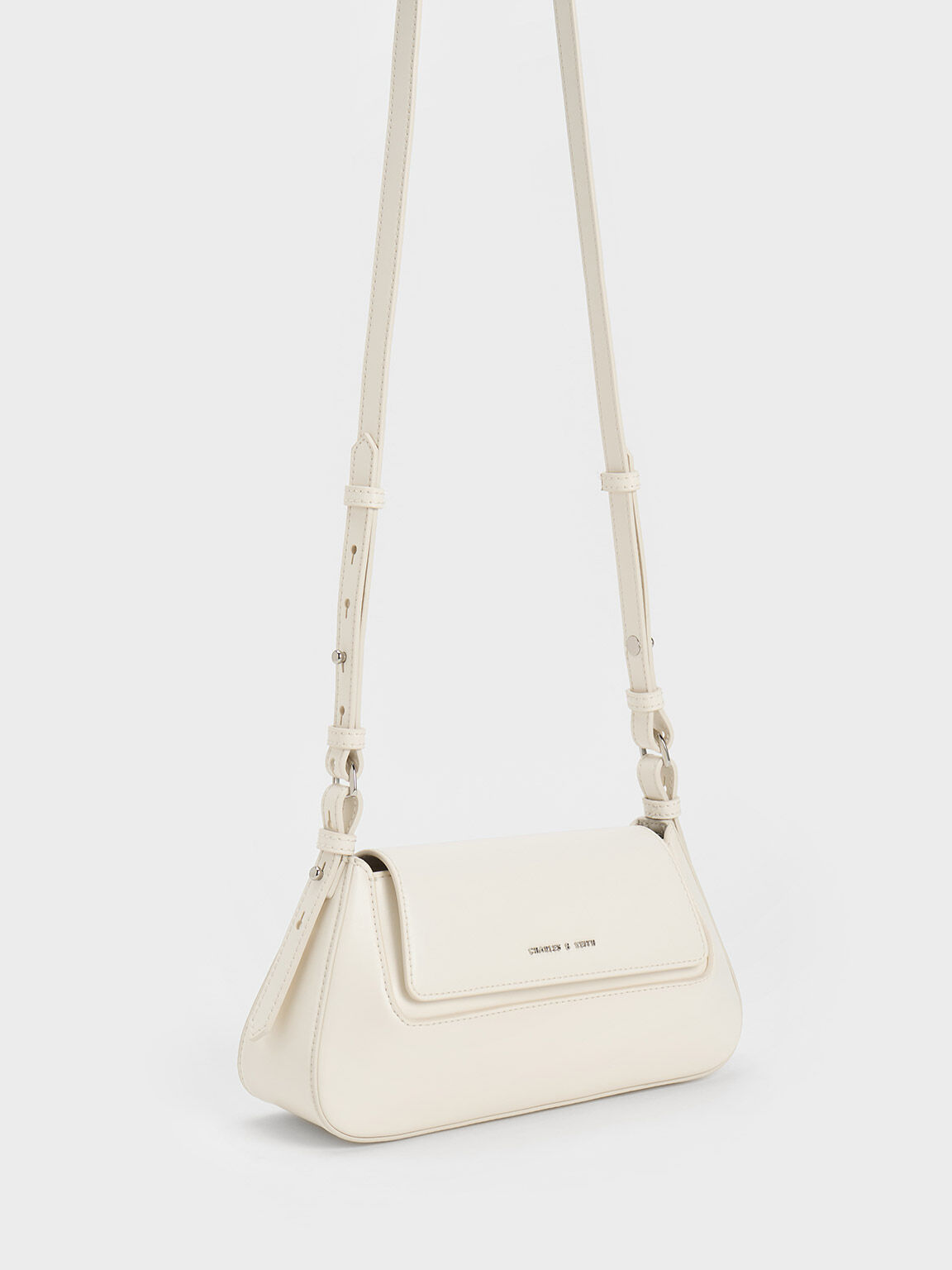 Charles Keith Chain Shoulder Bag Diamond Bag Beige Up To 60% Off