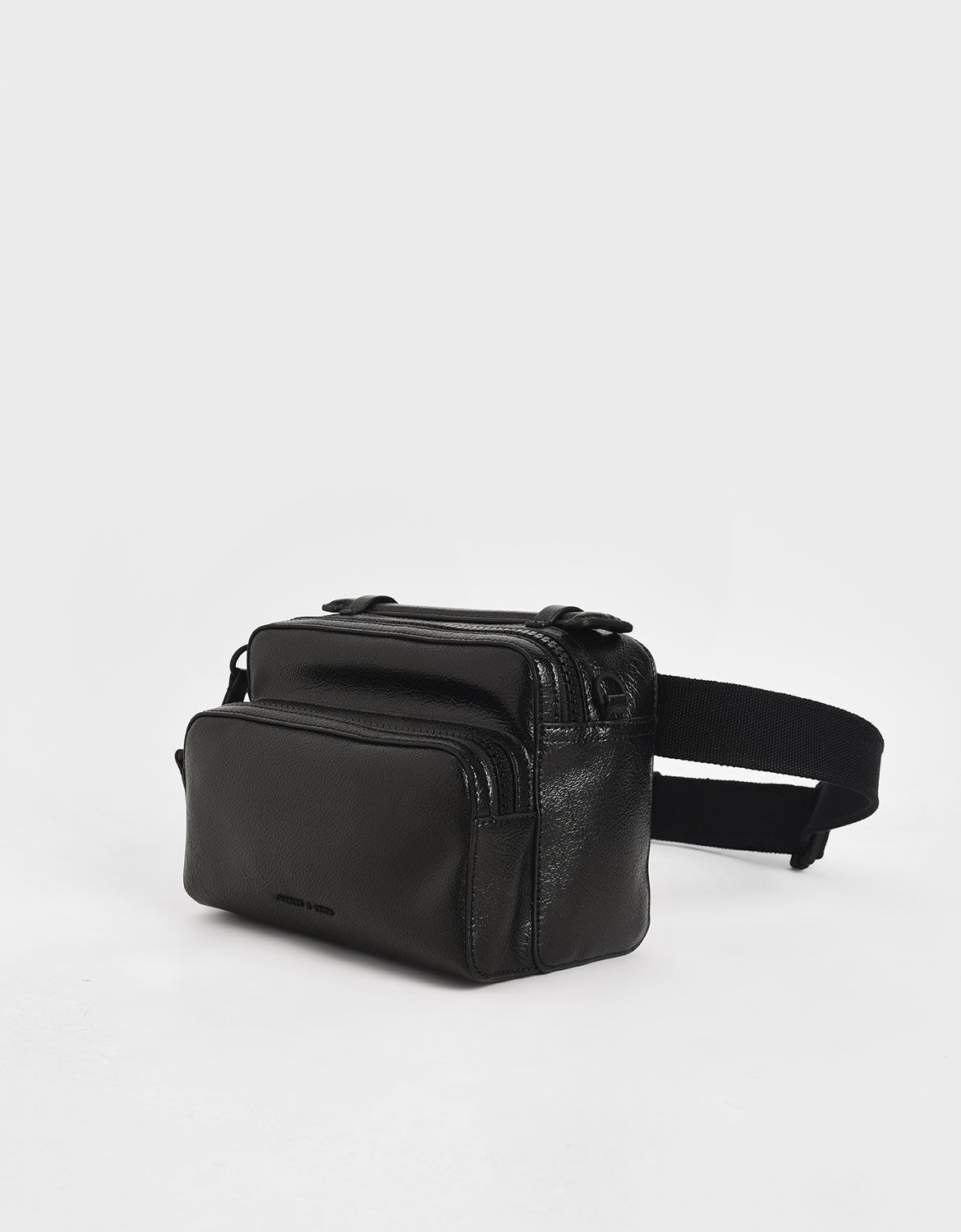Black Double Zip Bag