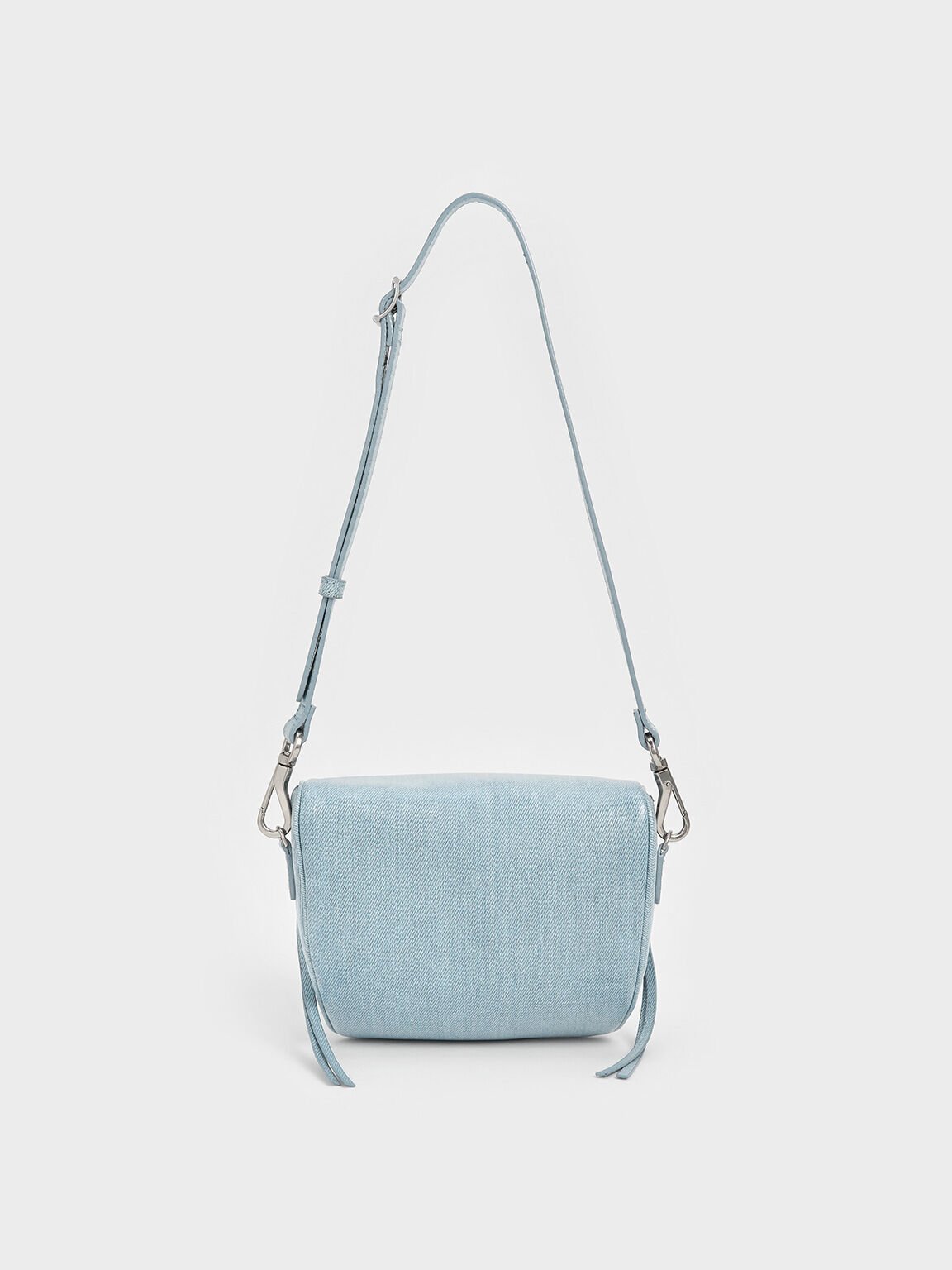 Xylia Denim Multi-Zip Crossbody Bag, Denim Blue, hi-res