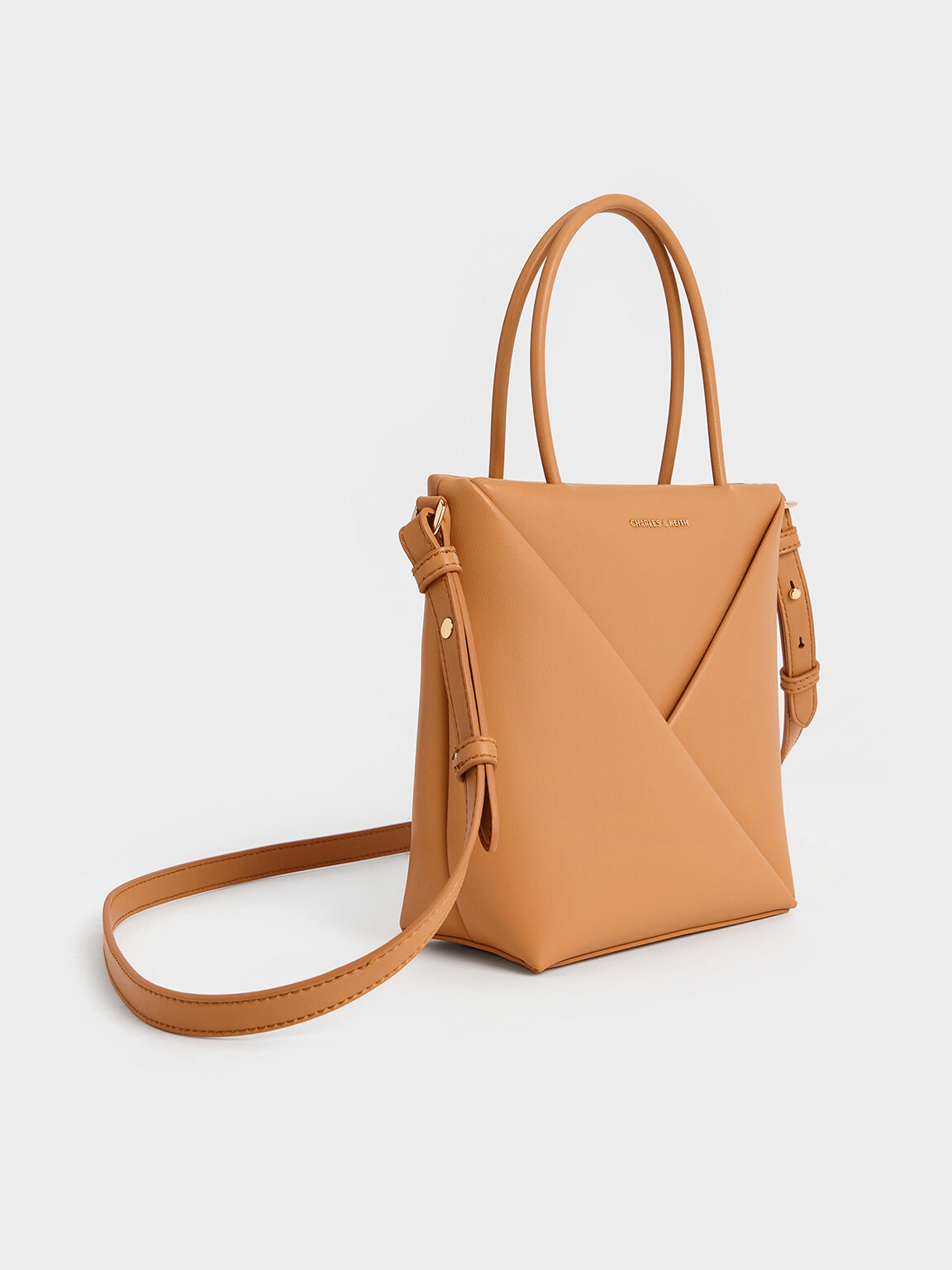 Midori Geometric Elongated Tote Bag, Toffee, hi-res