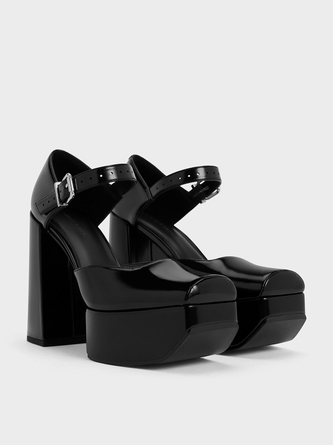 Shayla D'Orsay Platform Pumps, Black Box, hi-res