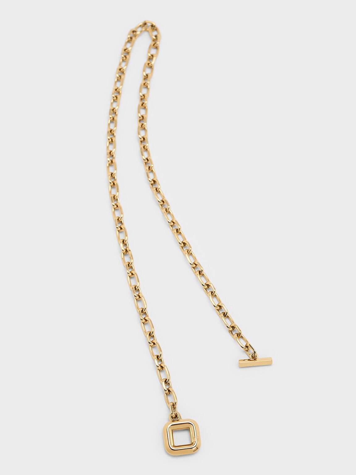 Toggle-Clasp Chain-Link Necklace, Gold, hi-res